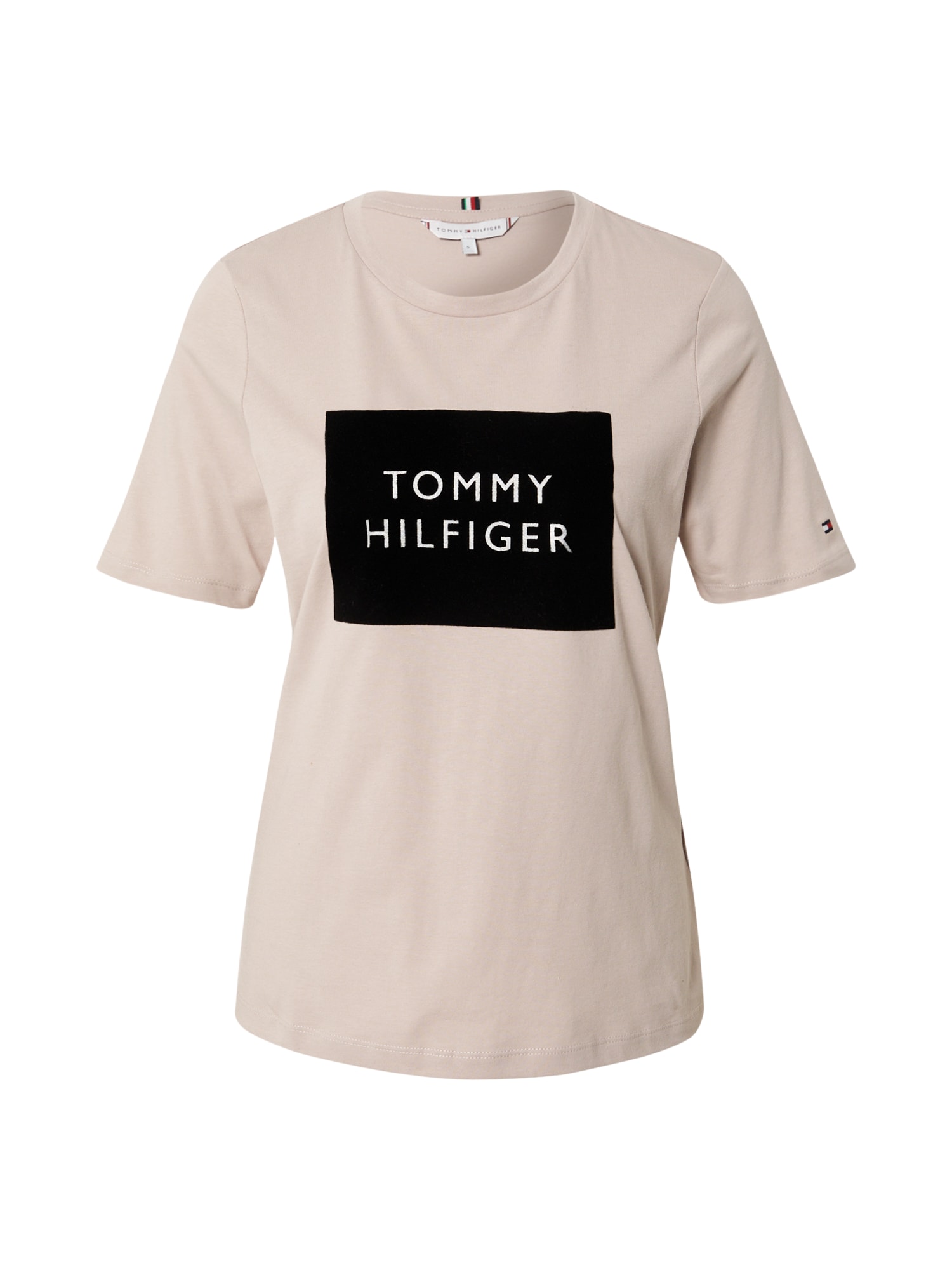 TOMMY HILFIGER Majica  bež / črna