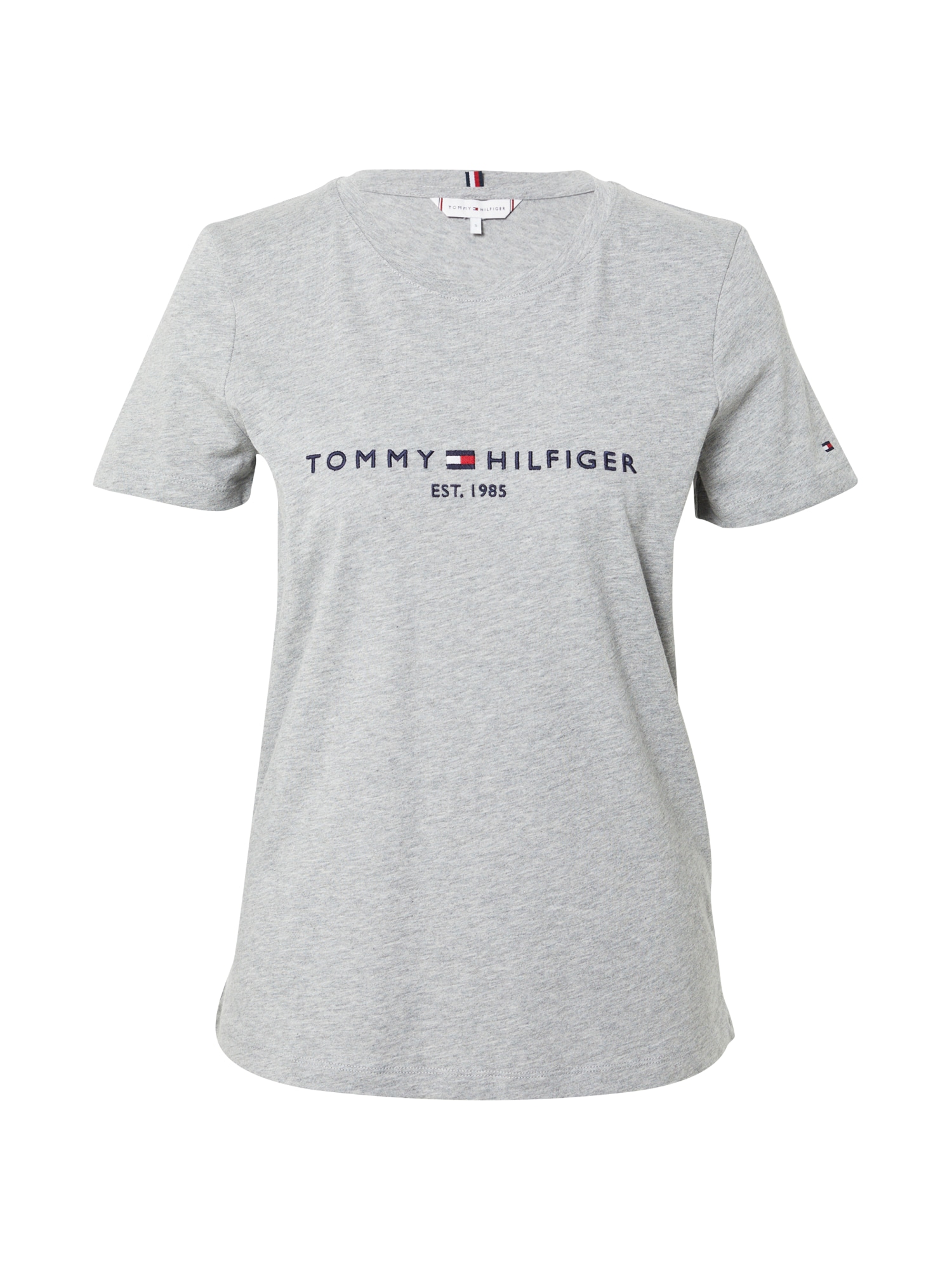 TOMMY HILFIGER Majica  mornarska / pegasto siva / rdeča / bela