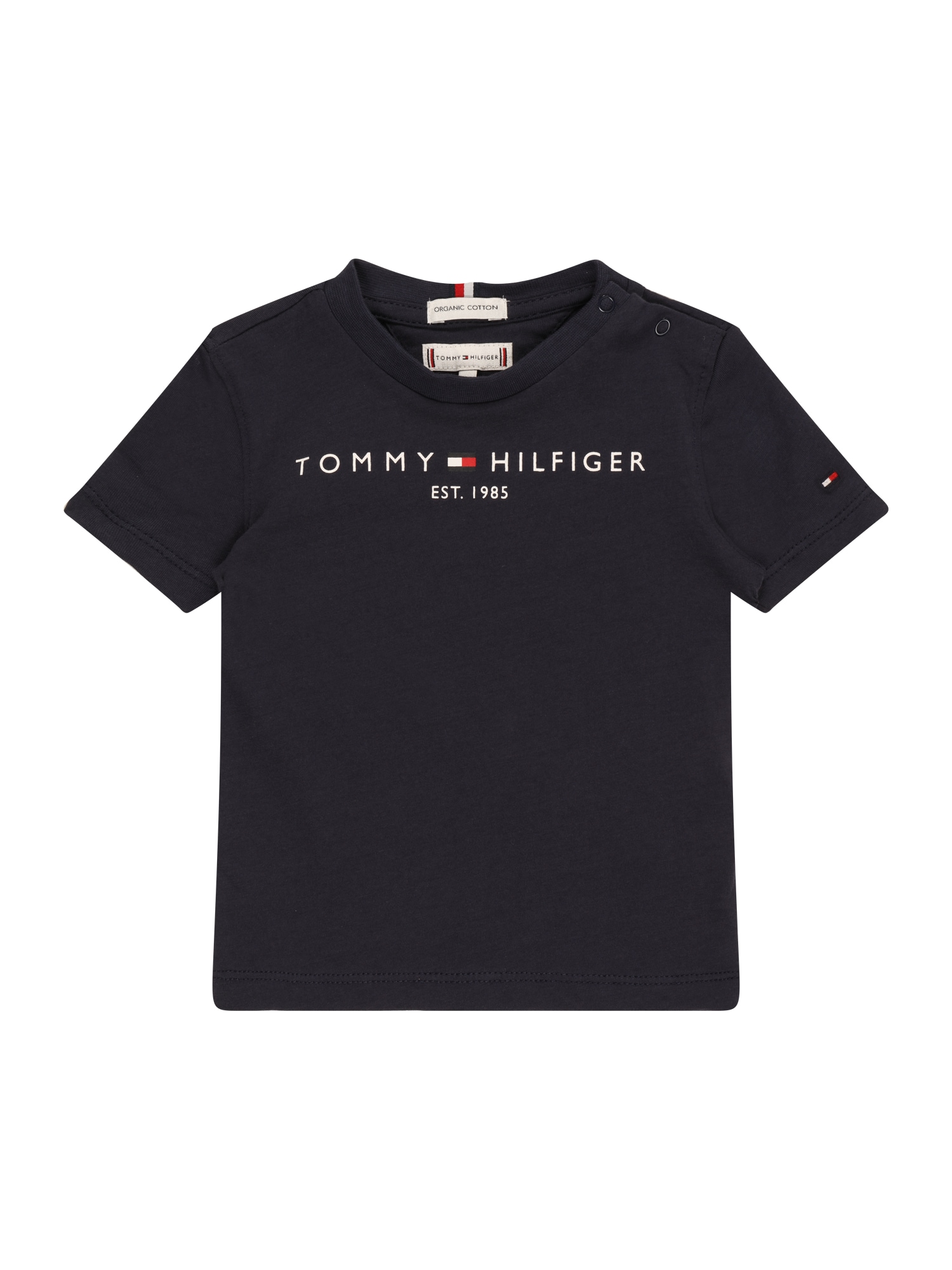 TOMMY HILFIGER Majica  nočno modra / svetlo rdeča / bela