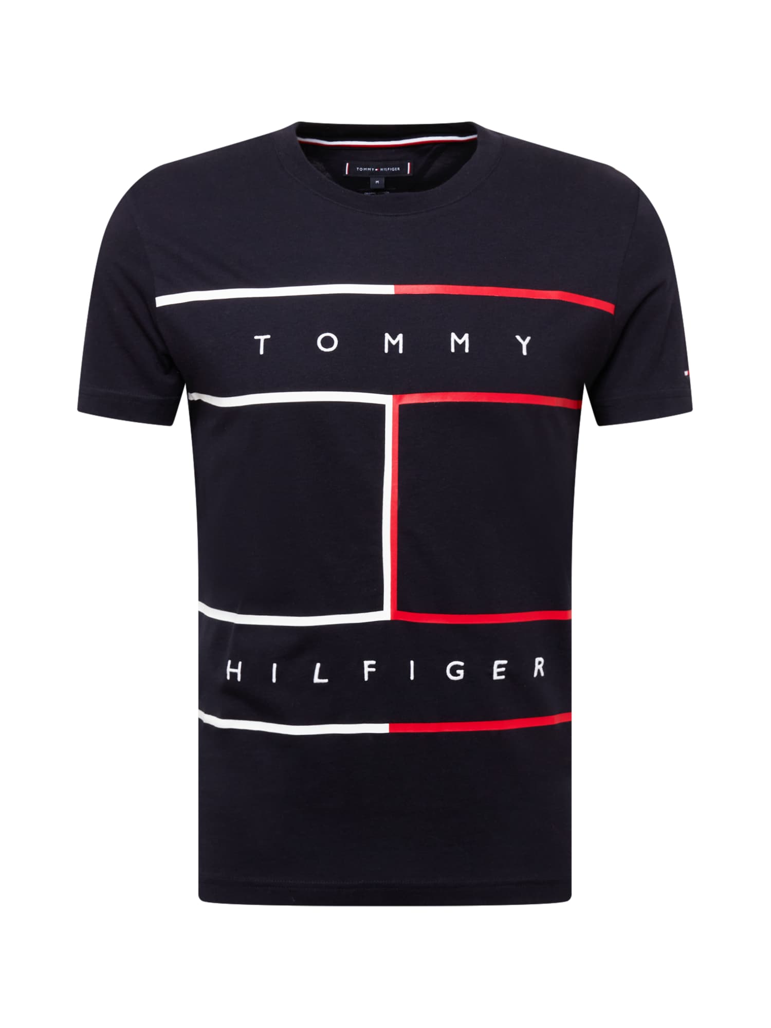 TOMMY HILFIGER Majica  temno modra / rdeča / bela