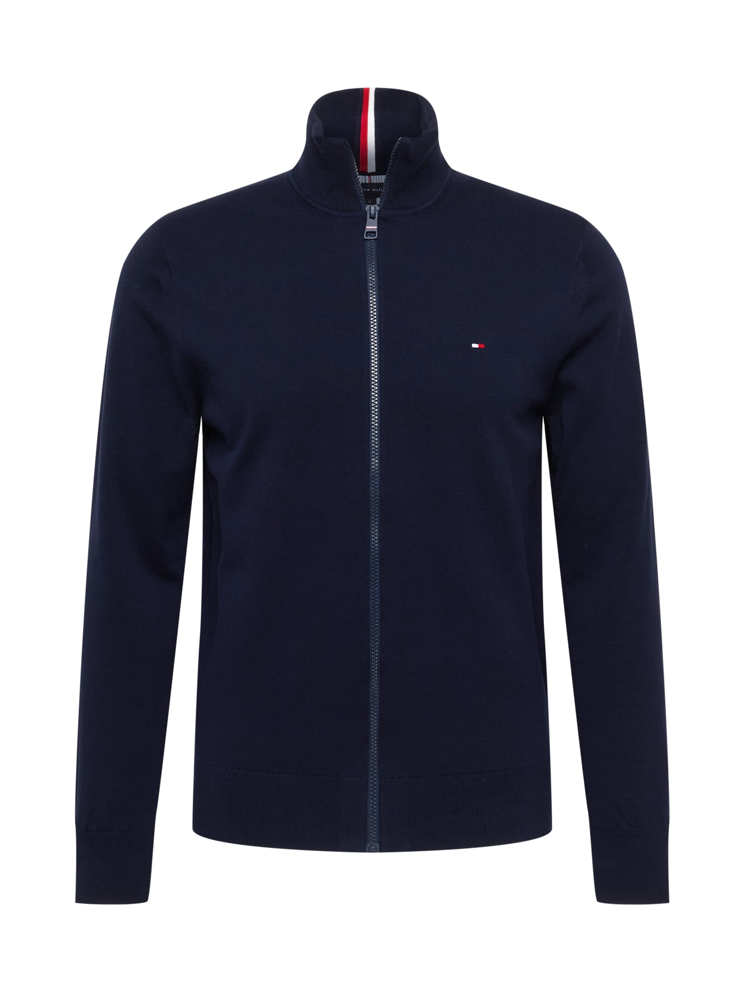 TOMMY HILFIGER Pletena jopa  marine / rdeča / bela