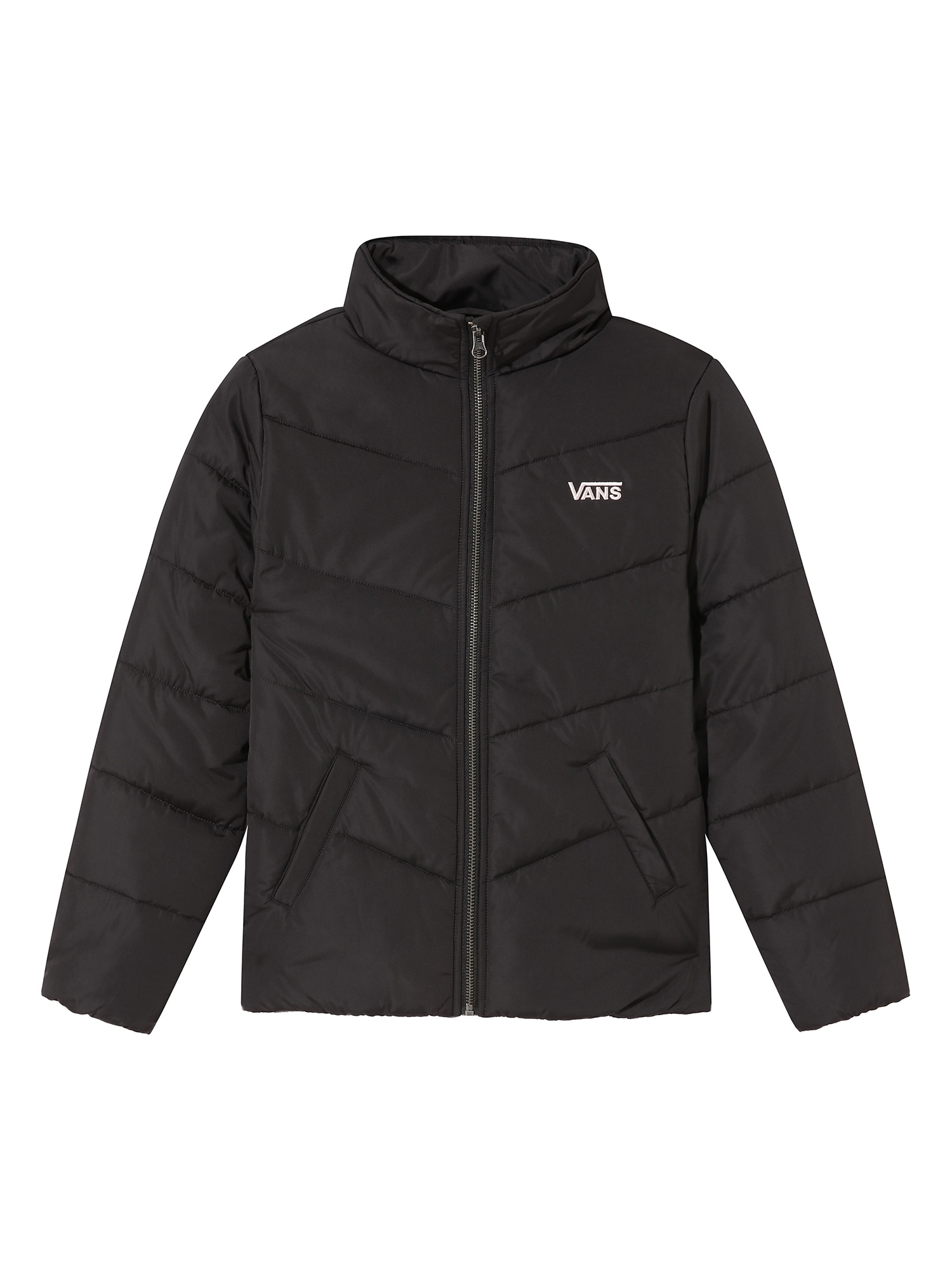 VANS Prehodna jakna 'FOUNDRY PUFFER'  črna / bela