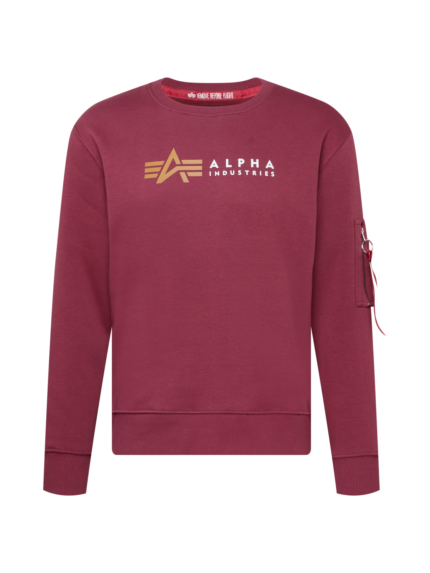 ALPHA INDUSTRIES Majica  zlato-rumena / burgund / bela