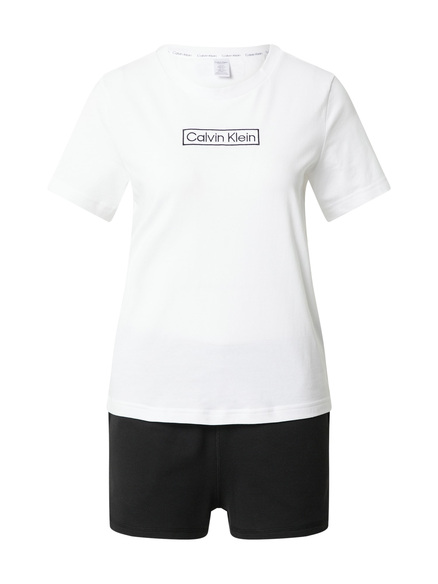 Calvin Klein Underwear Kratke hlače za spanje  črna / bela