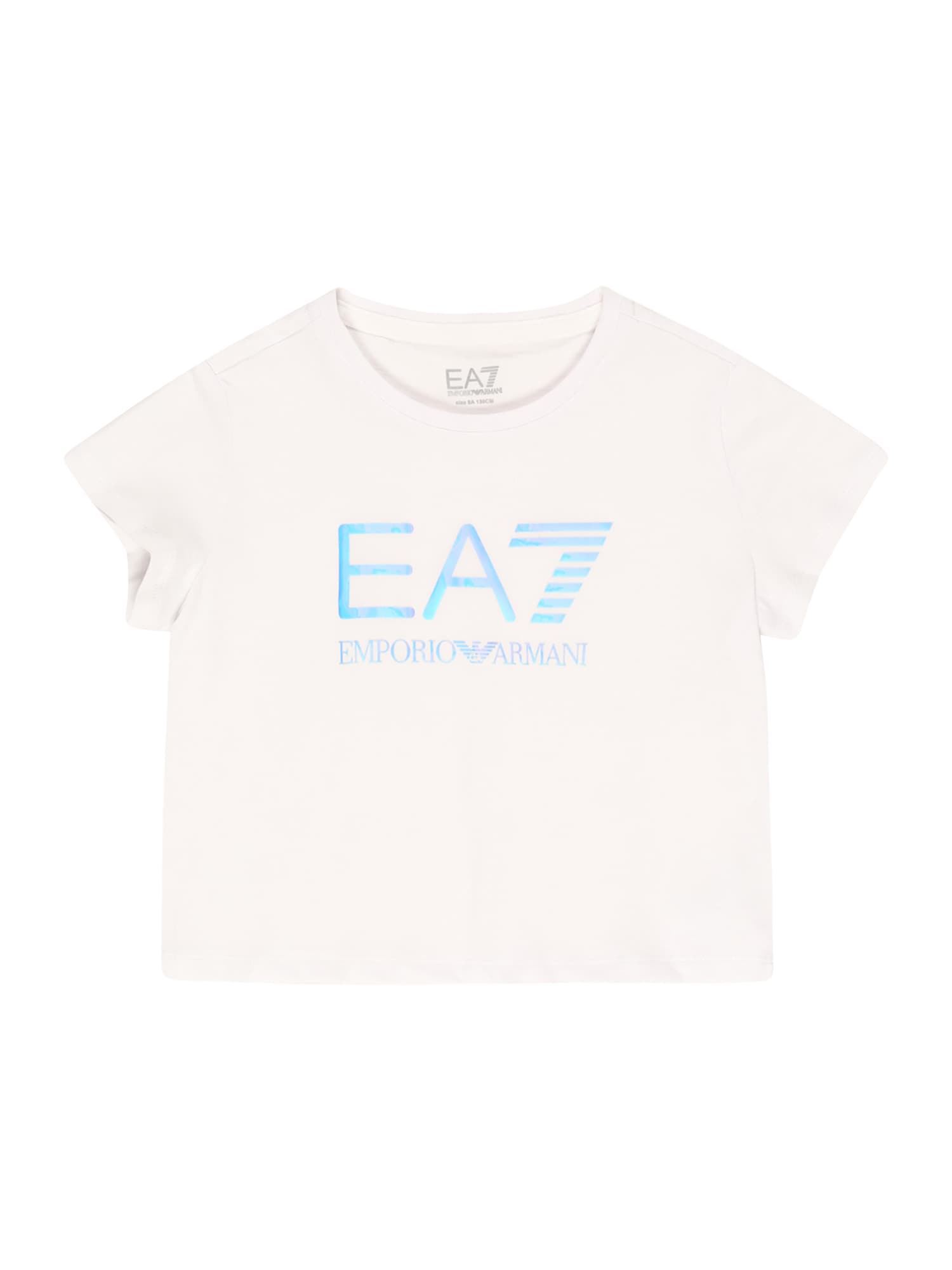 EA7 Emporio Armani Majica  svetlo modra / bela