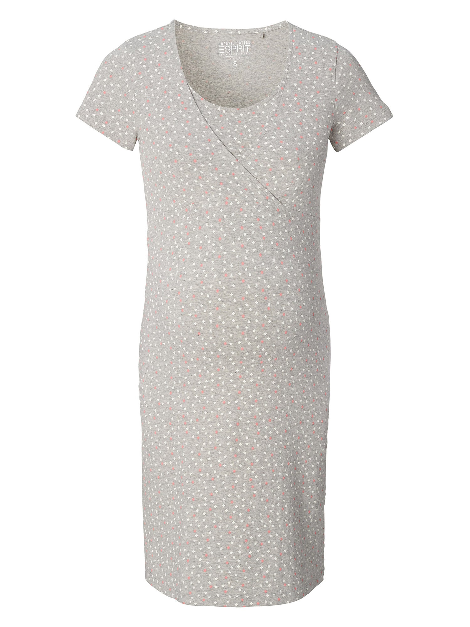 Esprit Maternity Spalna srajca  siva / losos / bela