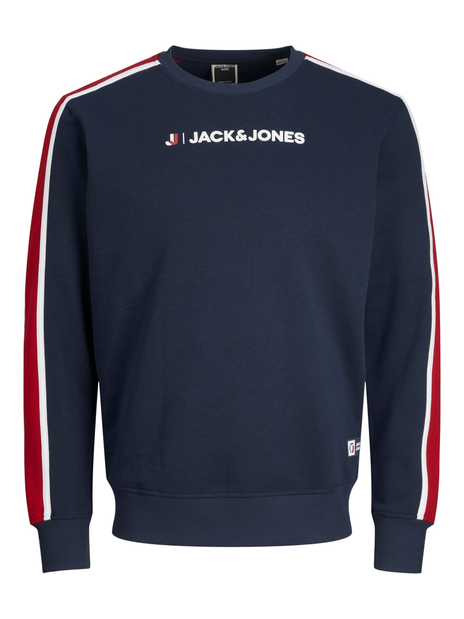 JACK & JONES Majica 'LOGAN'  mornarska / rdeča / bela