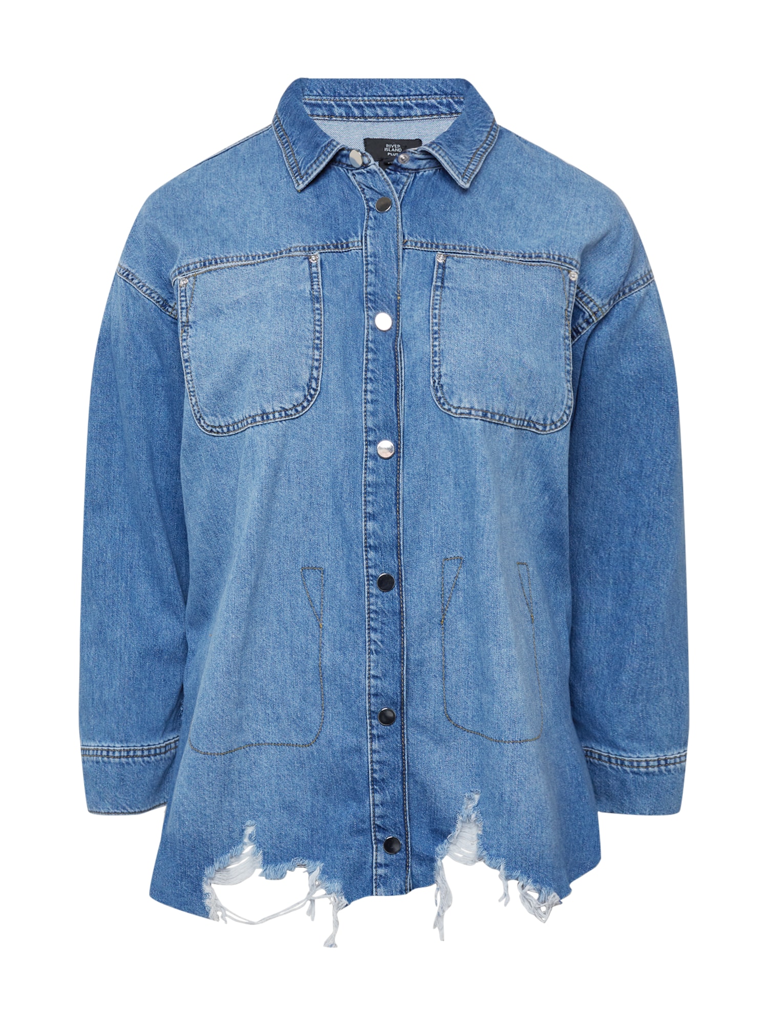 River Island Plus Bluza  moder denim