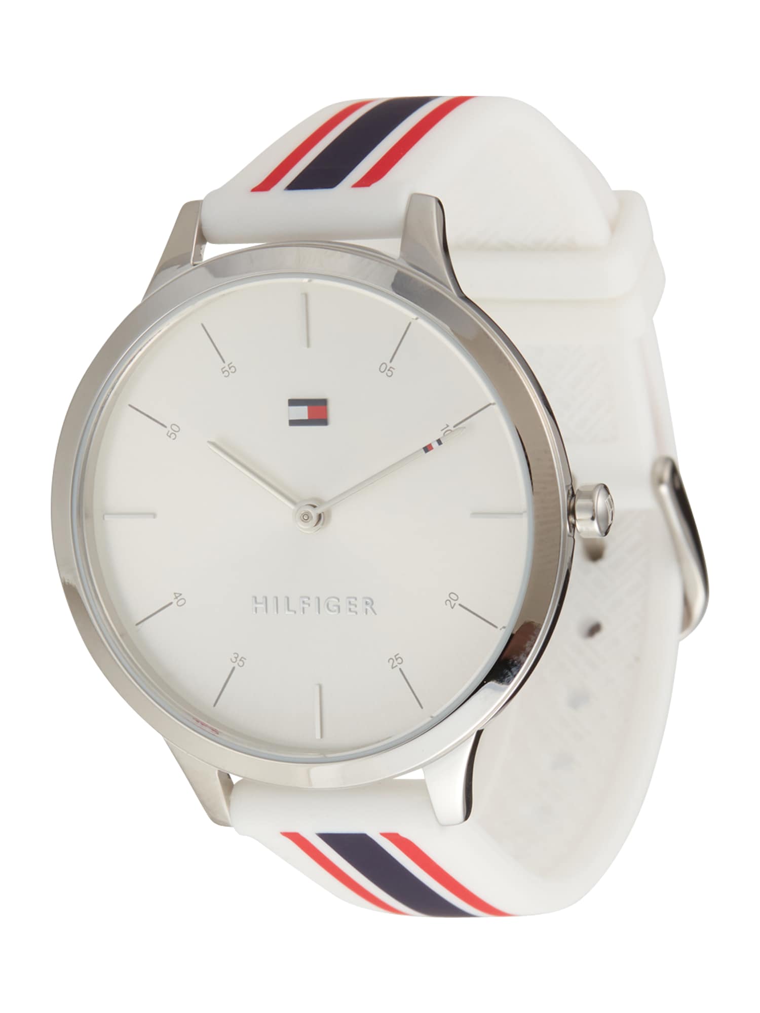 TOMMY HILFIGER Analogna ura  mornarska / rdeča / srebrna / bela