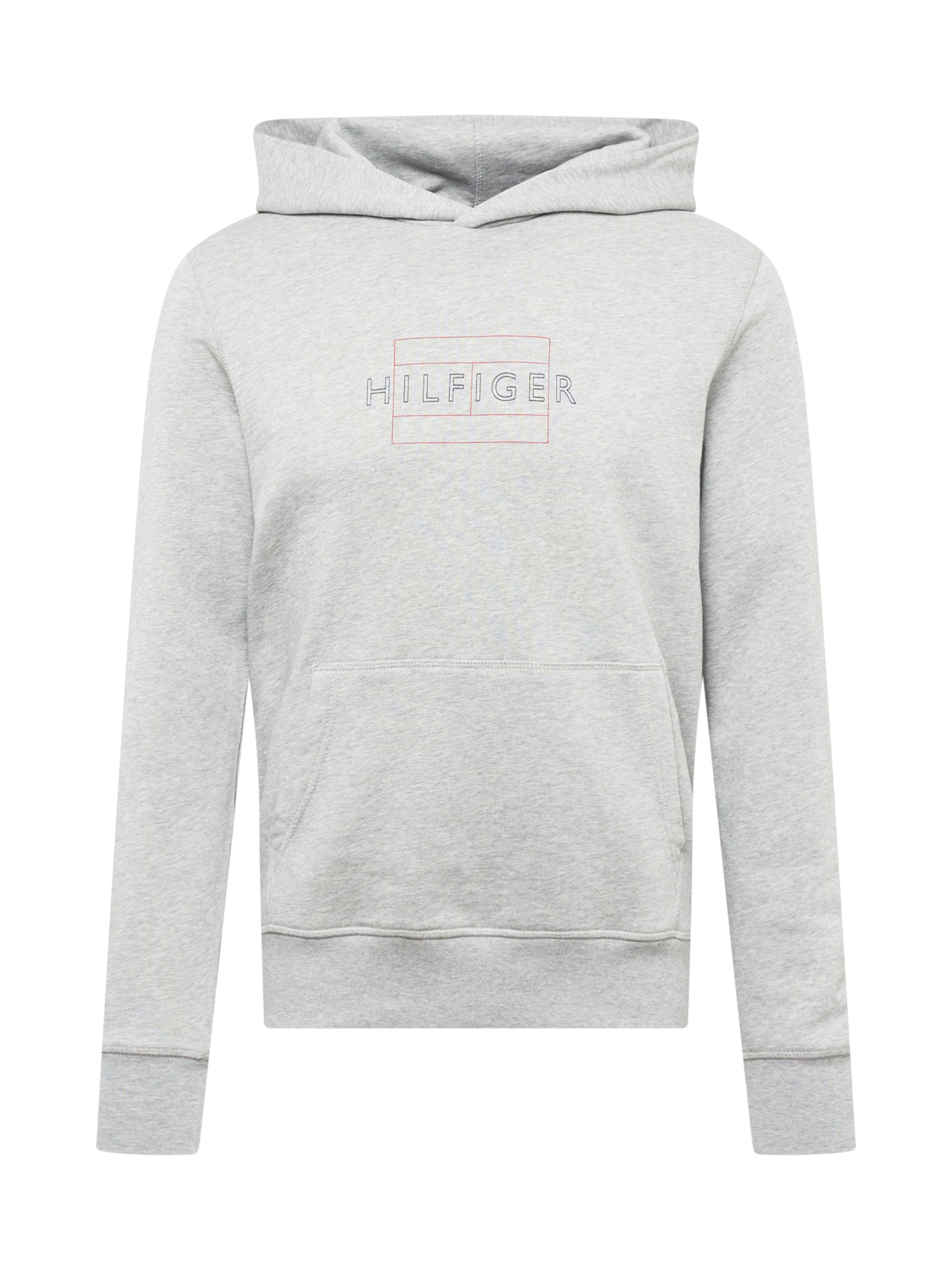 TOMMY HILFIGER Majica  pegasto siva / rdeča / črna