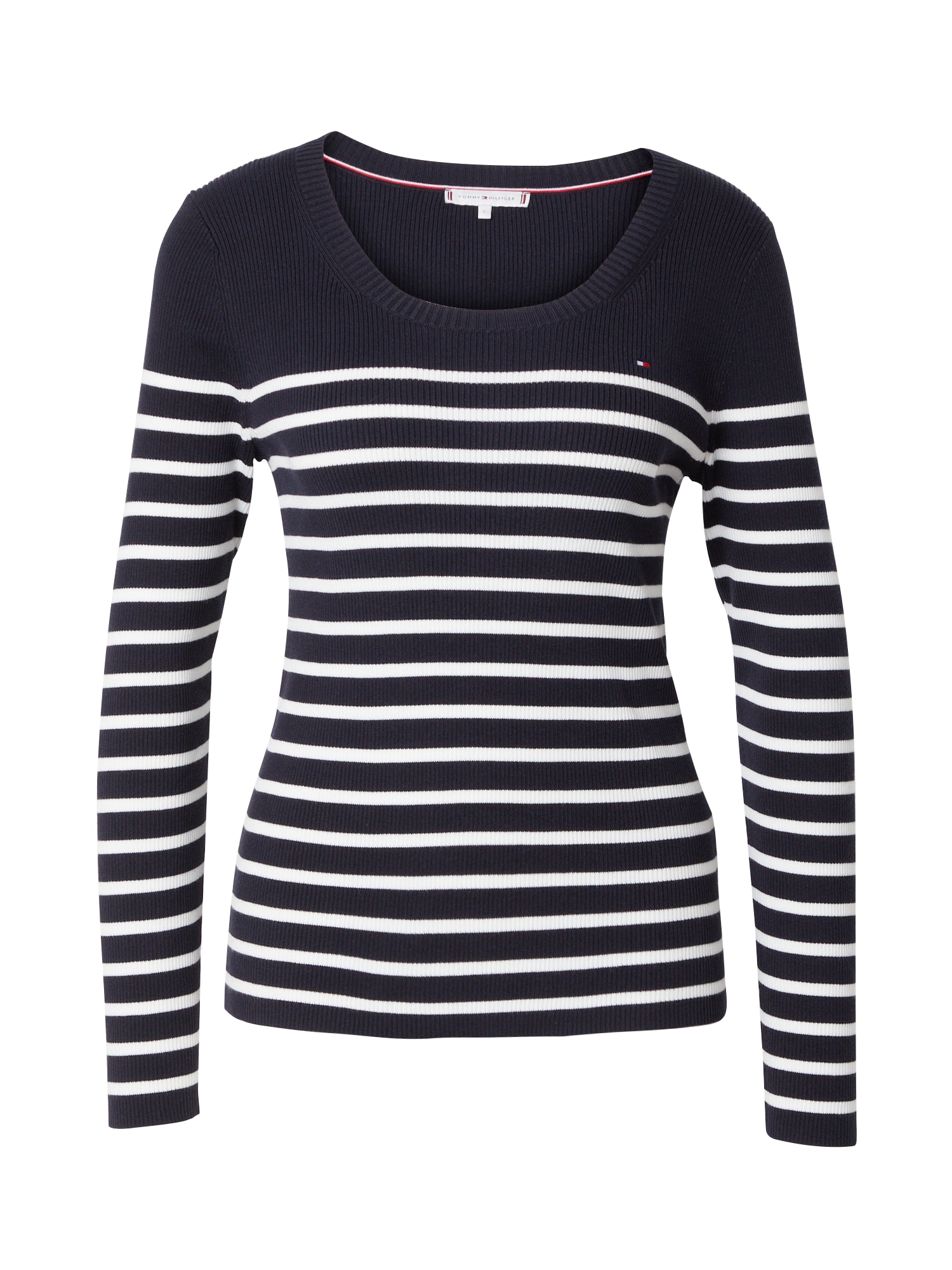 TOMMY HILFIGER Pulover  ecru / mornarska