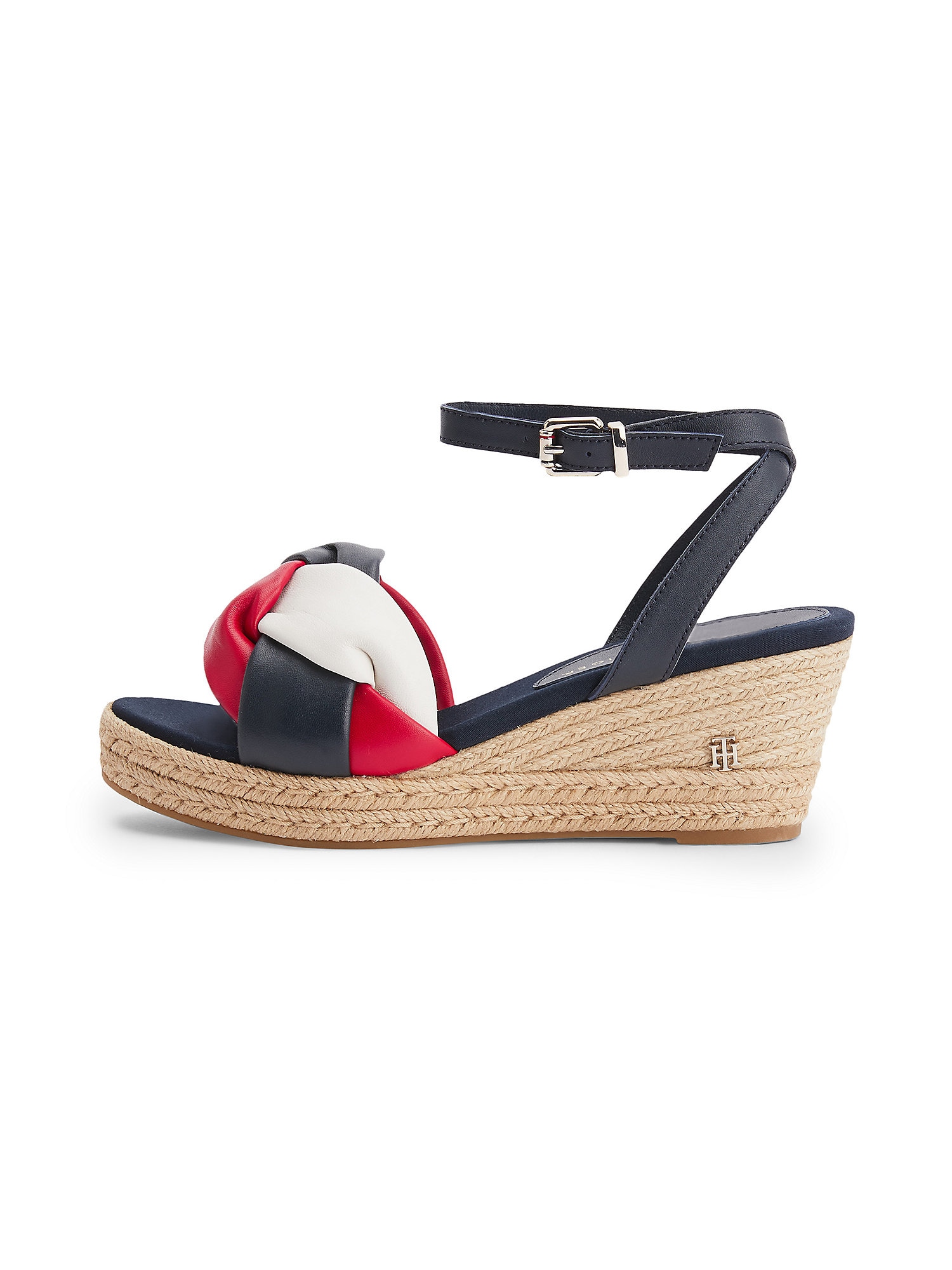 TOMMY HILFIGER Sandali s paščki  mornarska / rdeča / bela