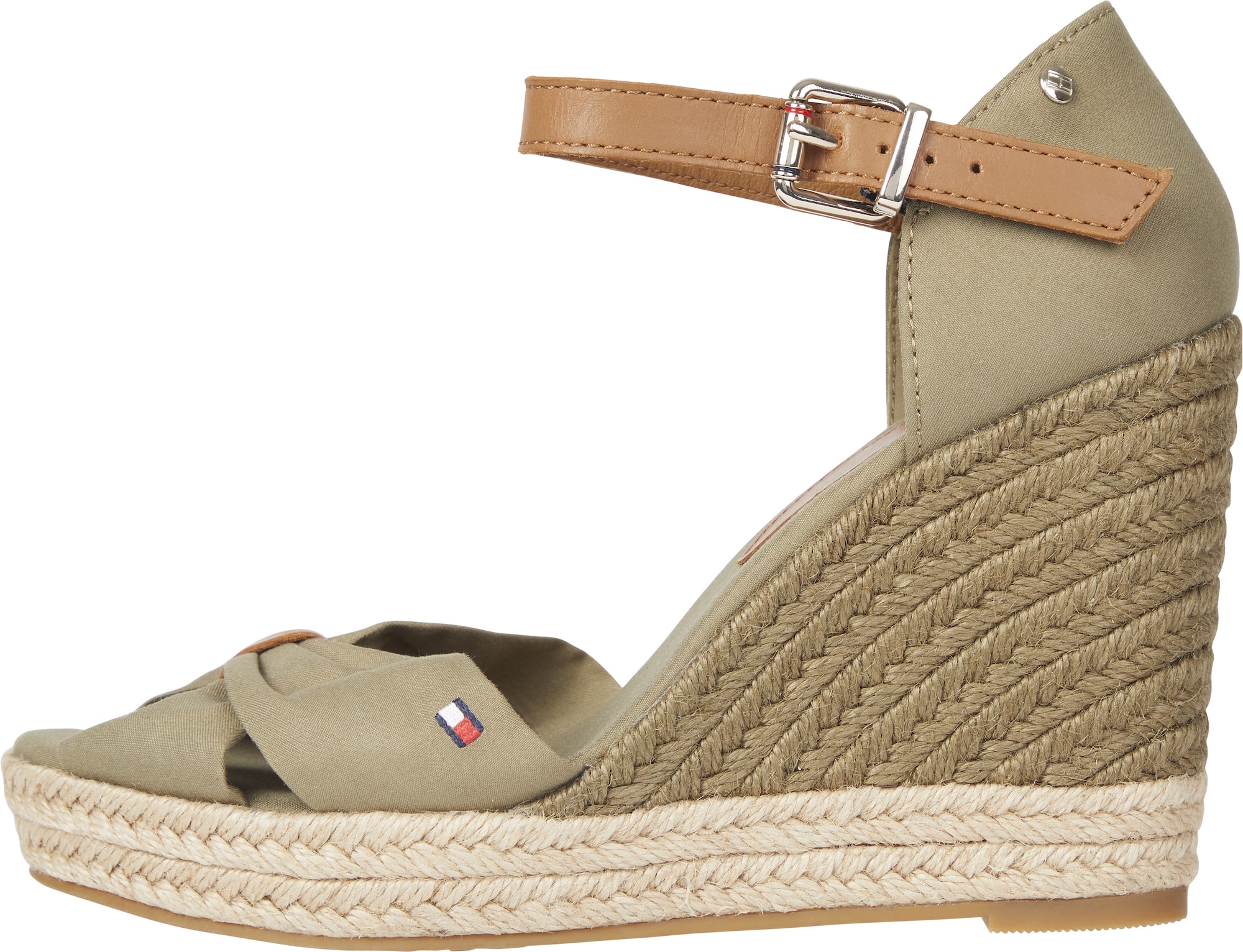 TOMMY HILFIGER Sandali s paščki  temno modra / oliva / rdeča / bela