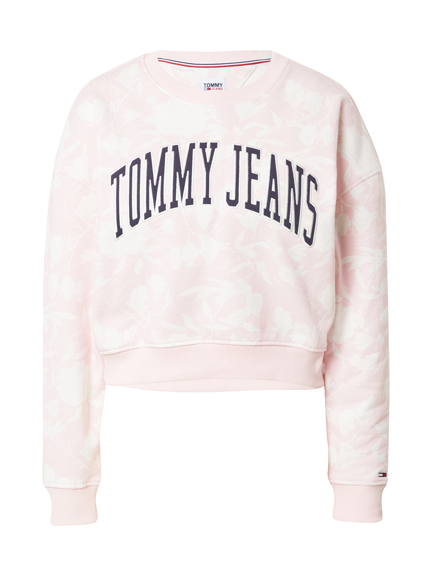 Tommy Jeans Majica  marine / svetlo roza / bela