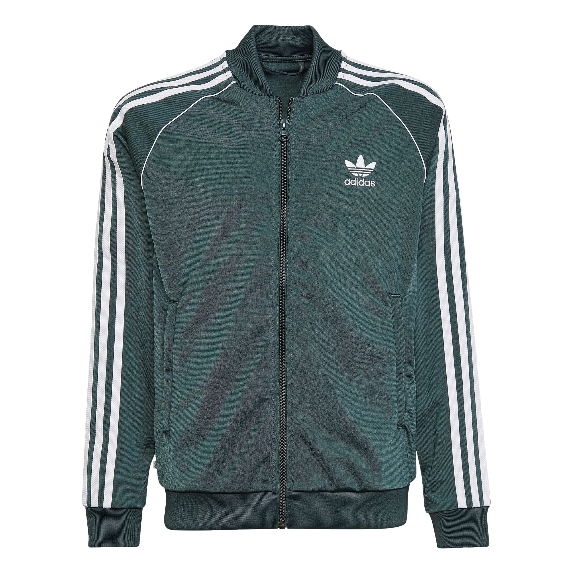 ADIDAS ORIGINALS Jopa na zadrgo  temno zelena / bela