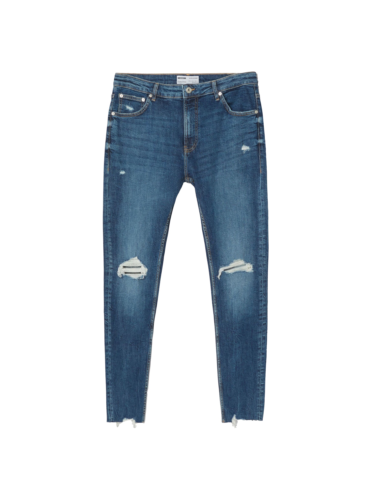 Bershka Kavbojke  moder denim