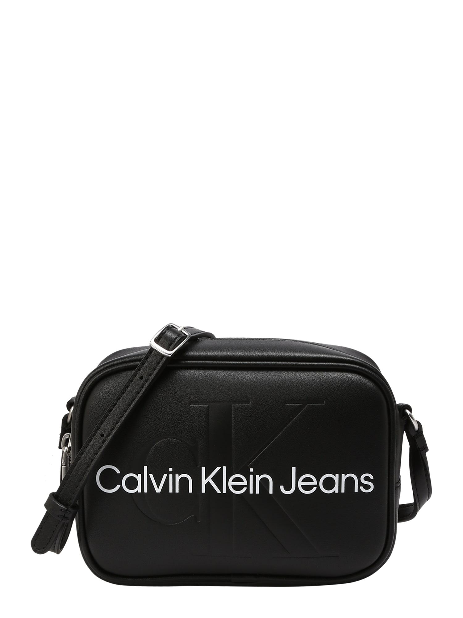 Calvin Klein Jeans Torba za čez ramo  črna / bela