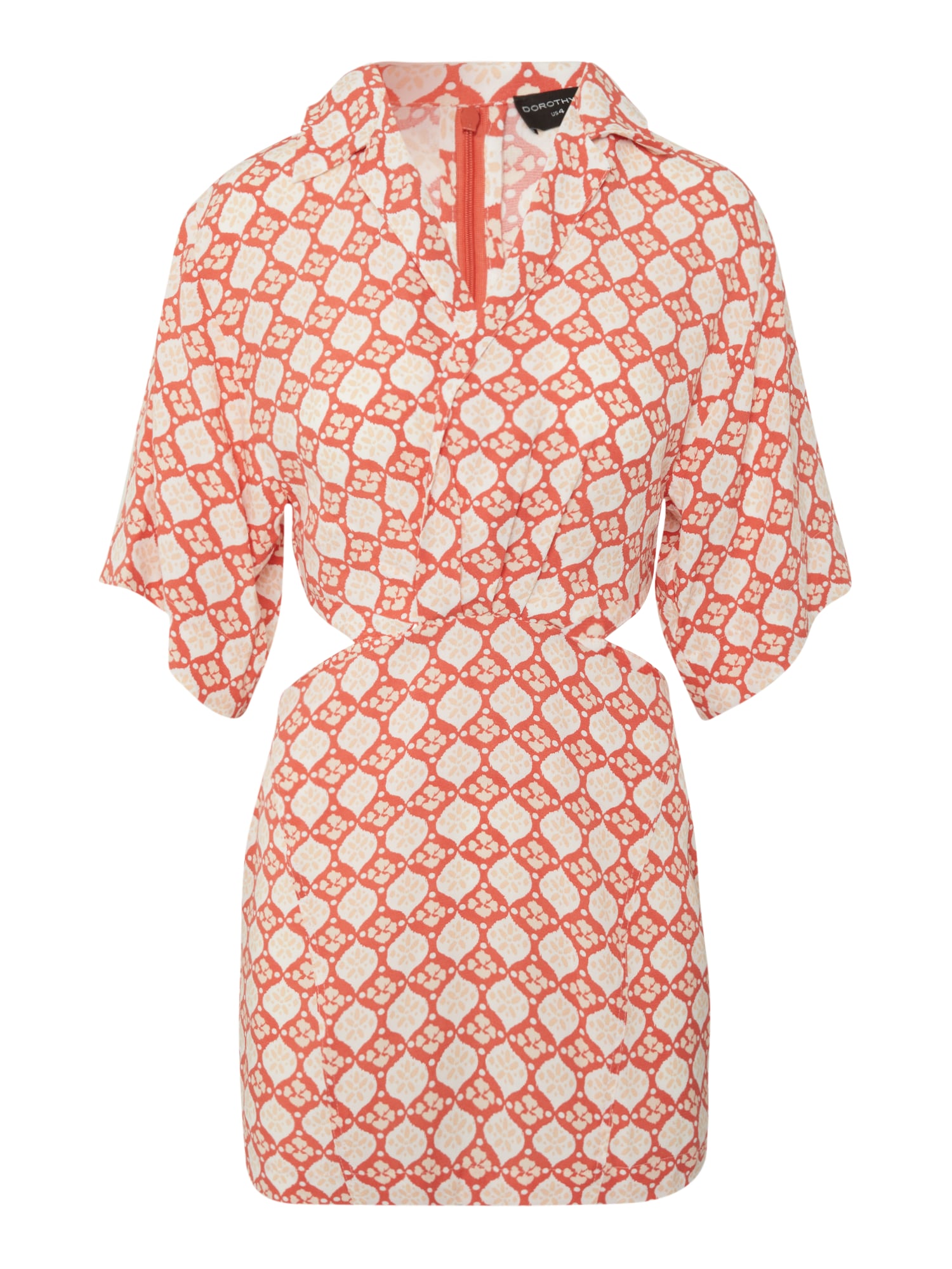 Dorothy Perkins Petite Obleka  oranžna / pastelno oranžna / bela