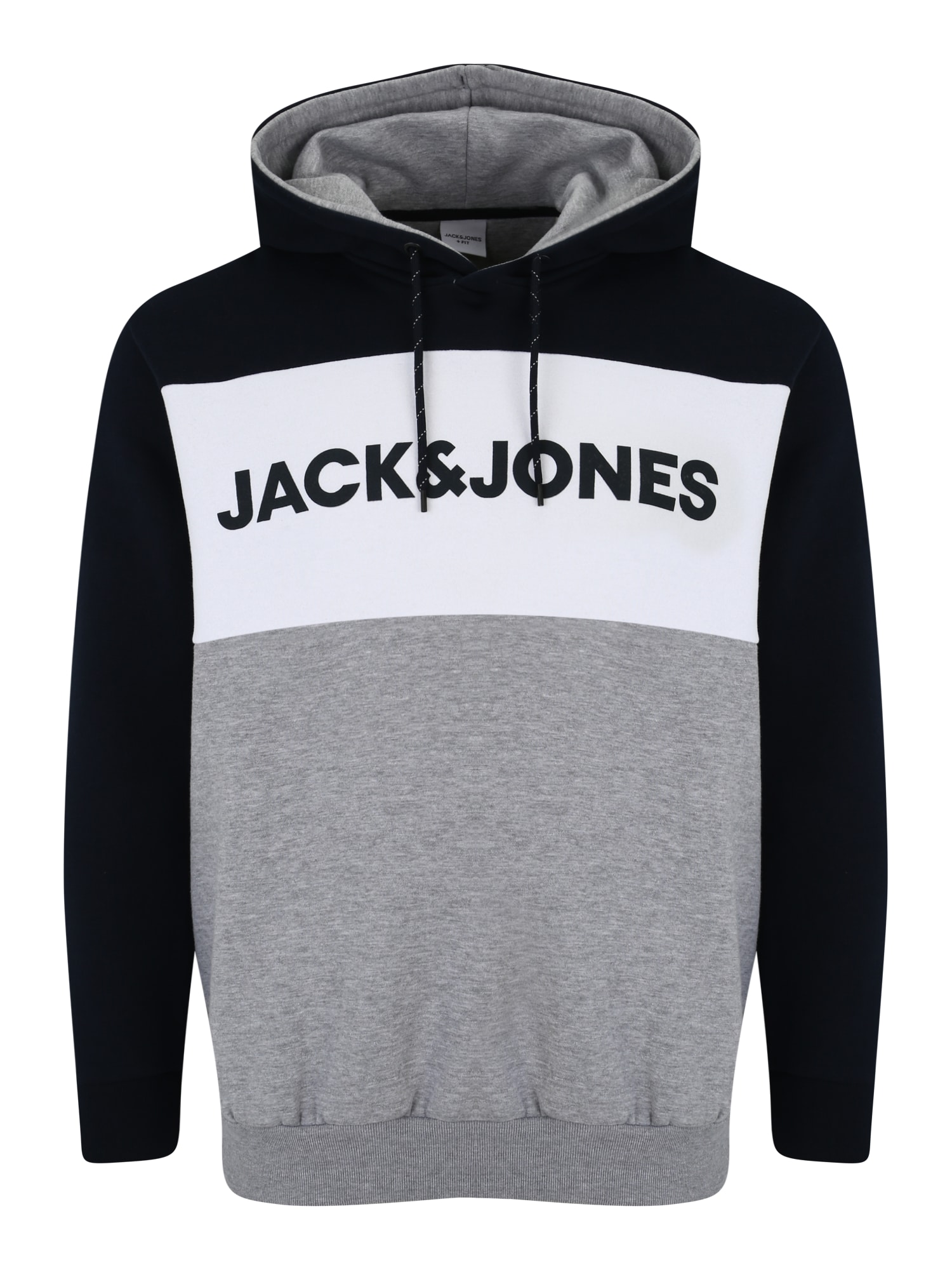 Jack & Jones Plus Majica  mornarska / siva / bela