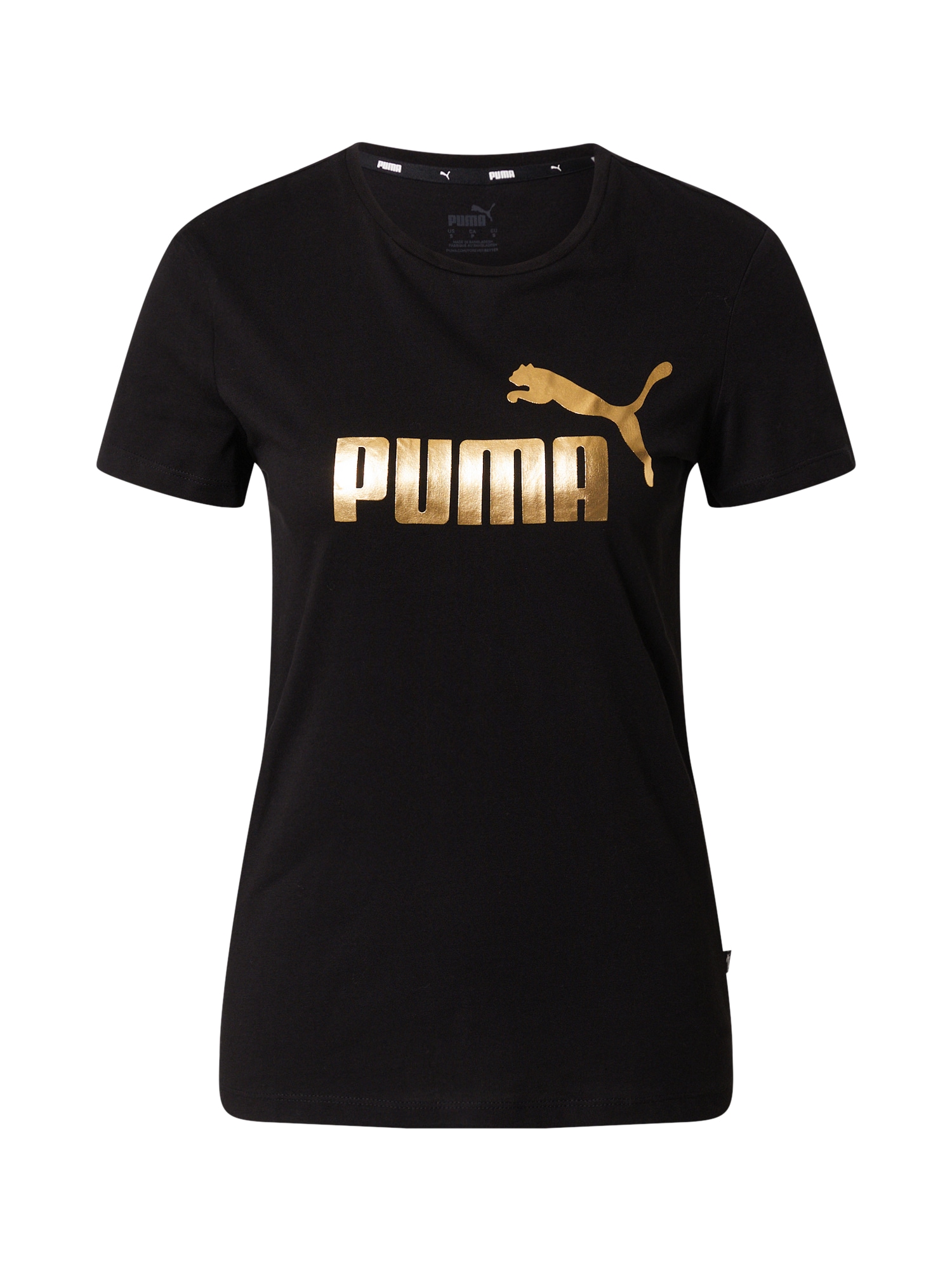 PUMA Funkcionalna majica  zlata / črna