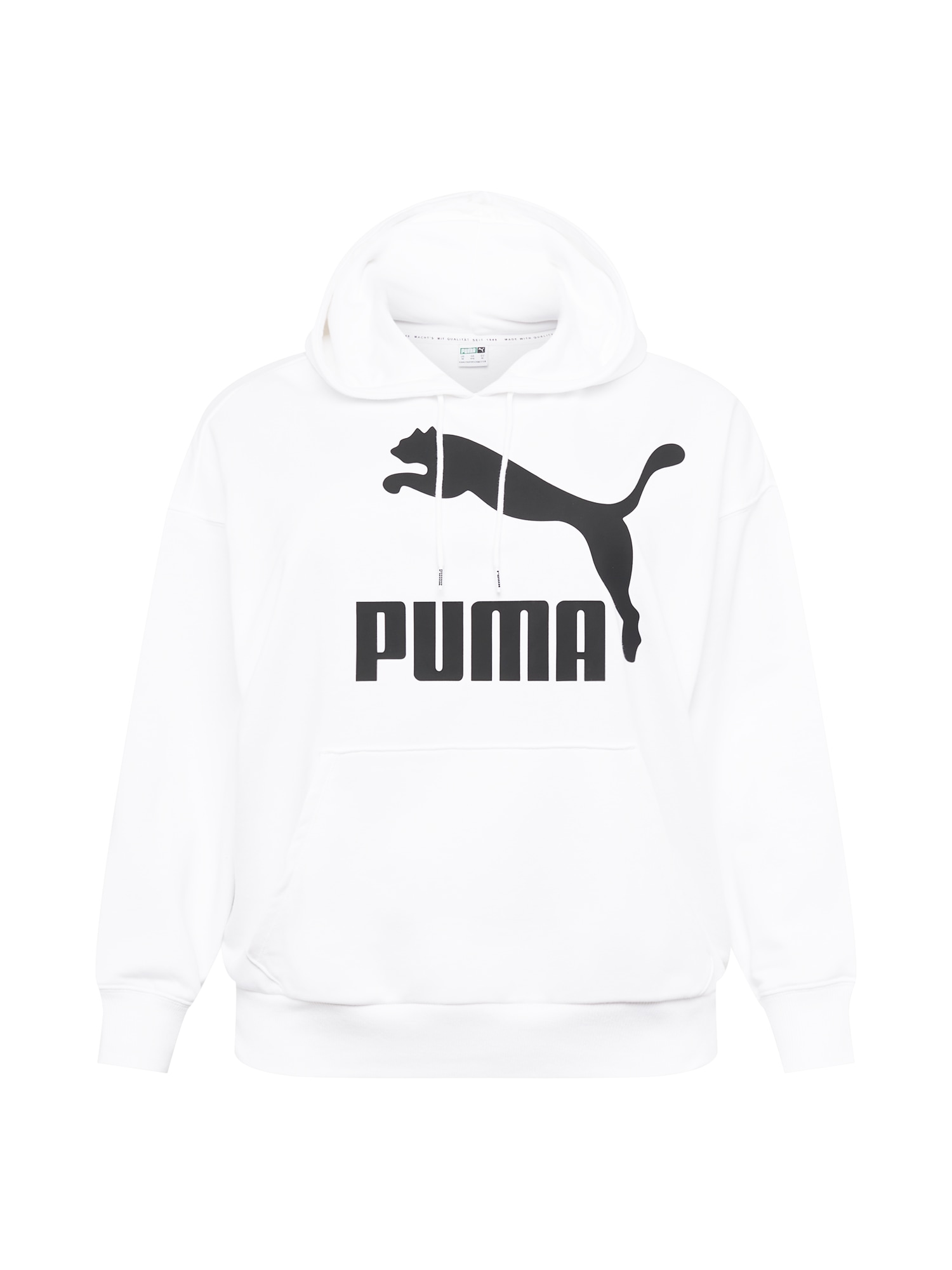 PUMA Majica  črna / bela