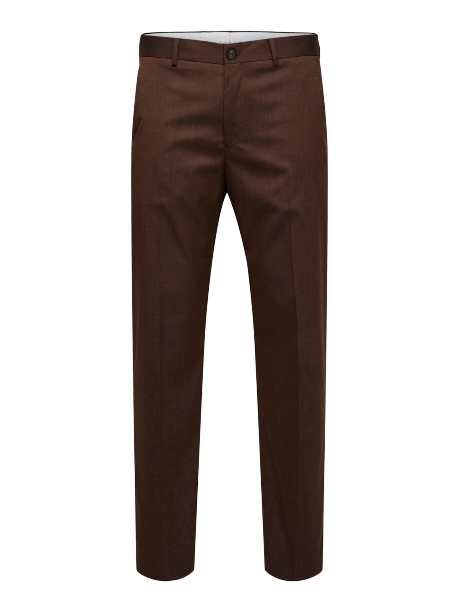 SELECTED HOMME Chino hlače  temno rjava