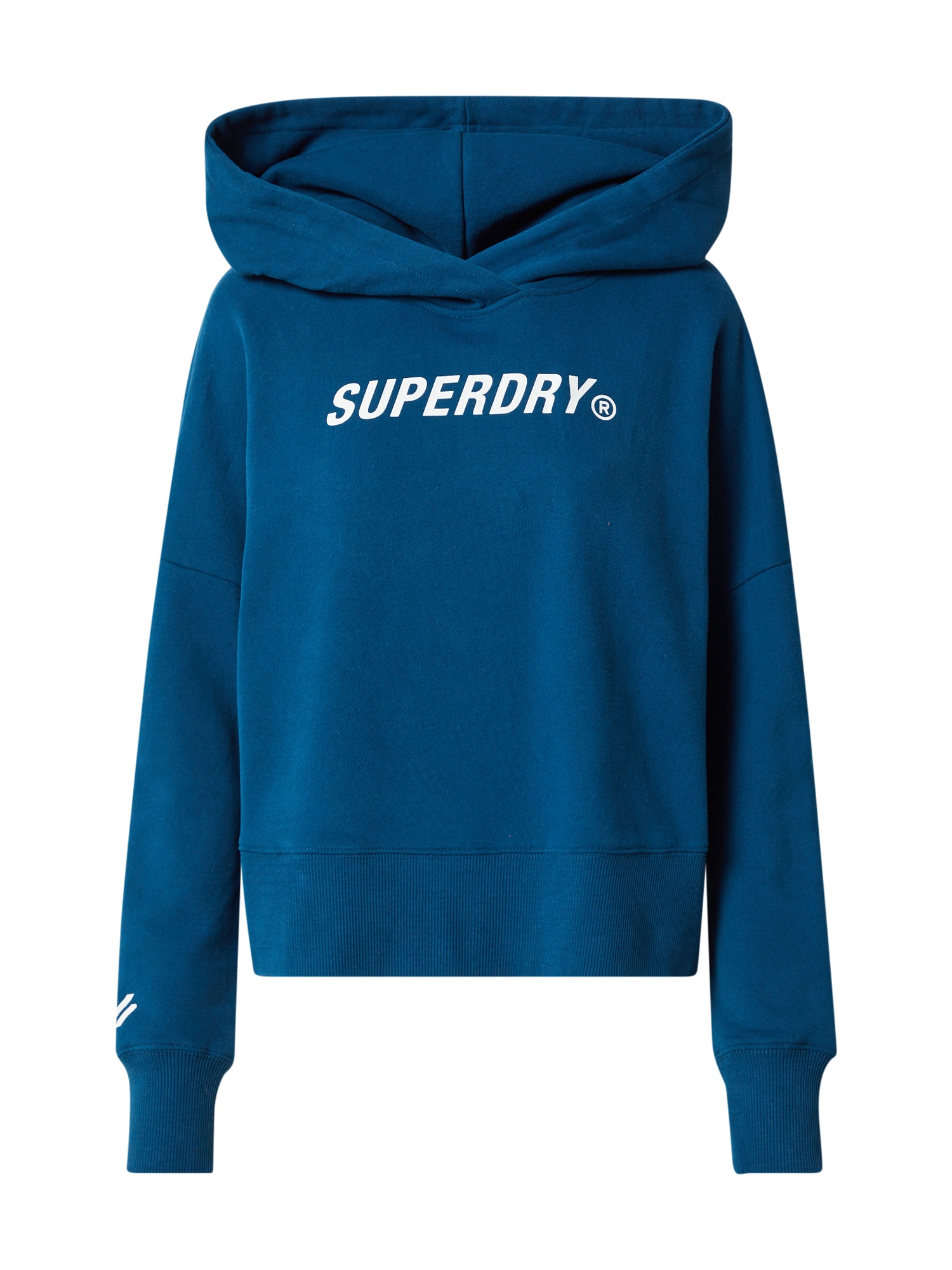 Superdry Majica  petrol / bela