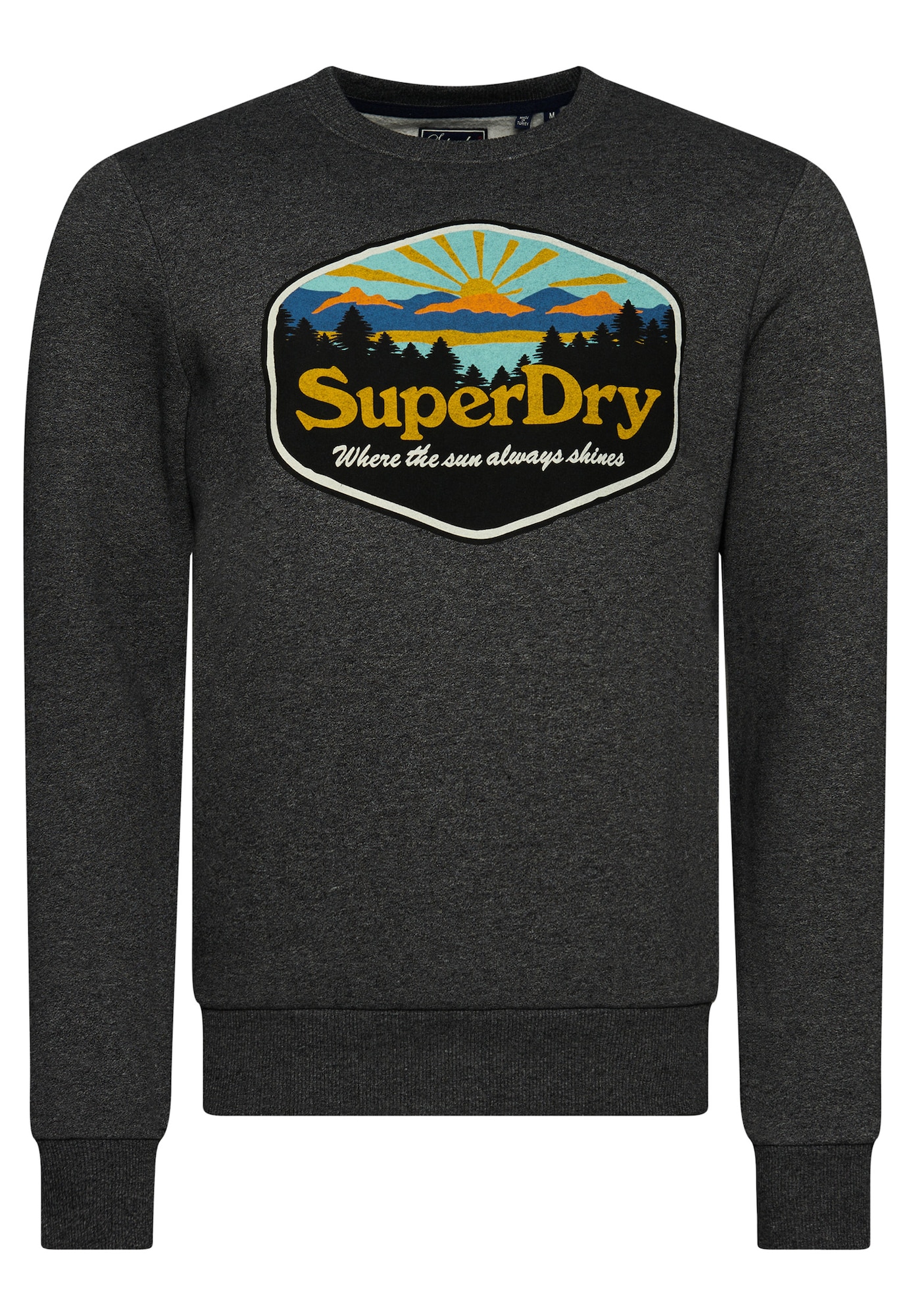 Superdry Majica  temno siva / mešane barve