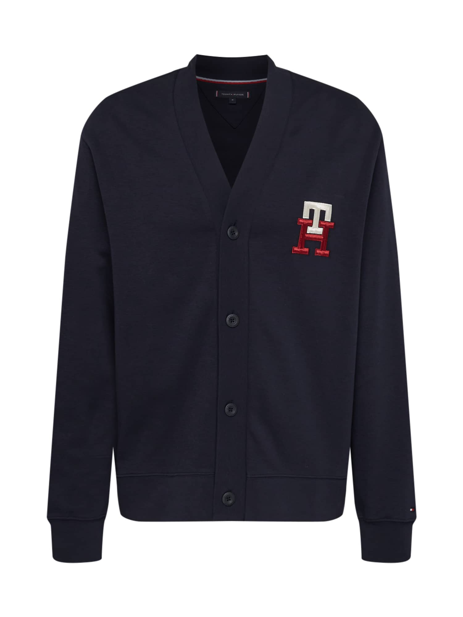 TOMMY HILFIGER Jopa na zadrgo  nočno modra / rdeča / bela