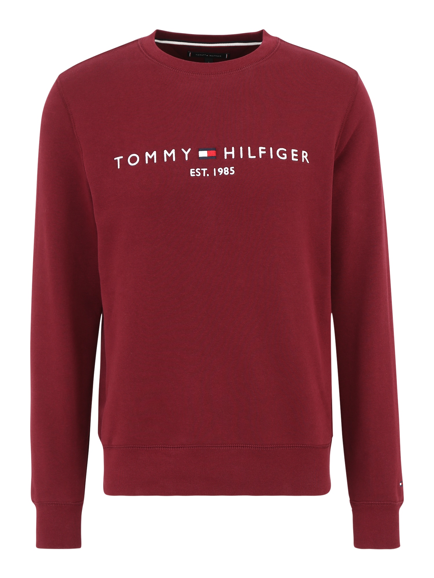 TOMMY HILFIGER Majica  mornarska / bordo / ognjeno rdeča / bela