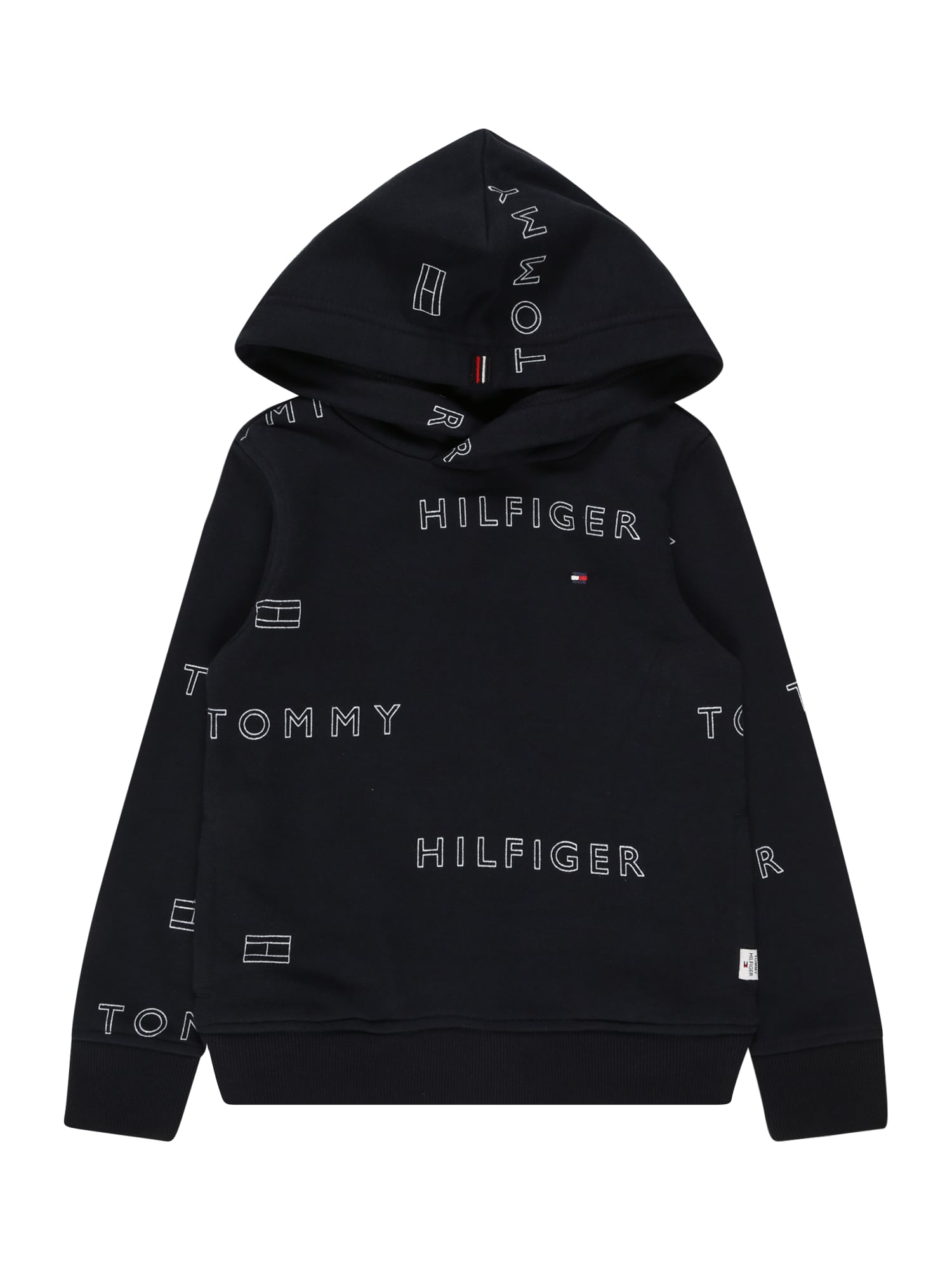 TOMMY HILFIGER Majica  temno modra / pegasto bela