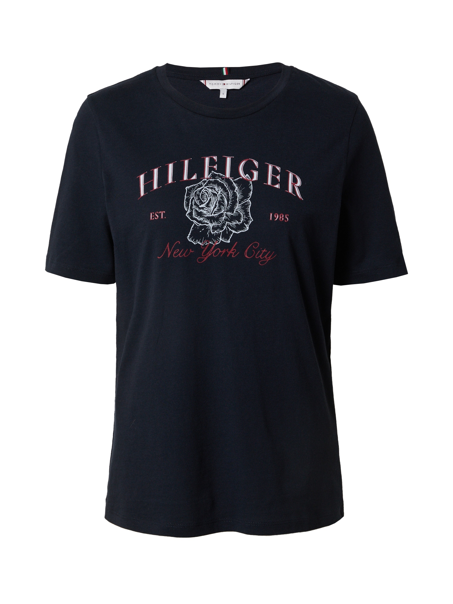 TOMMY HILFIGER Majica  temno modra / roza / bela