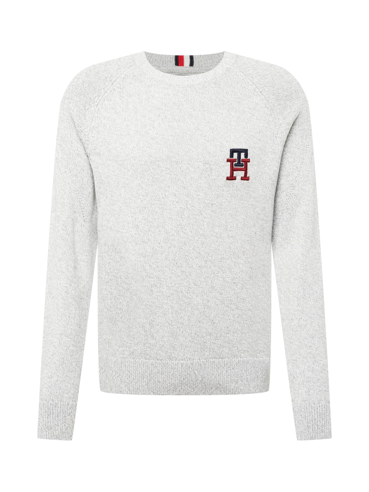 TOMMY HILFIGER Pulover  mornarska / pegasto siva / temno rdeča