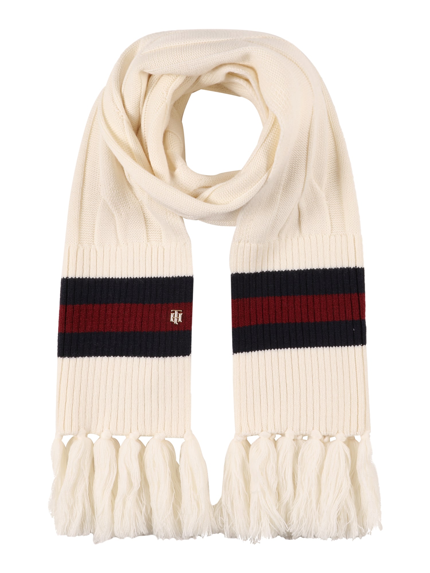 TOMMY HILFIGER Šal  mornarska / temno rdeča / off-bela