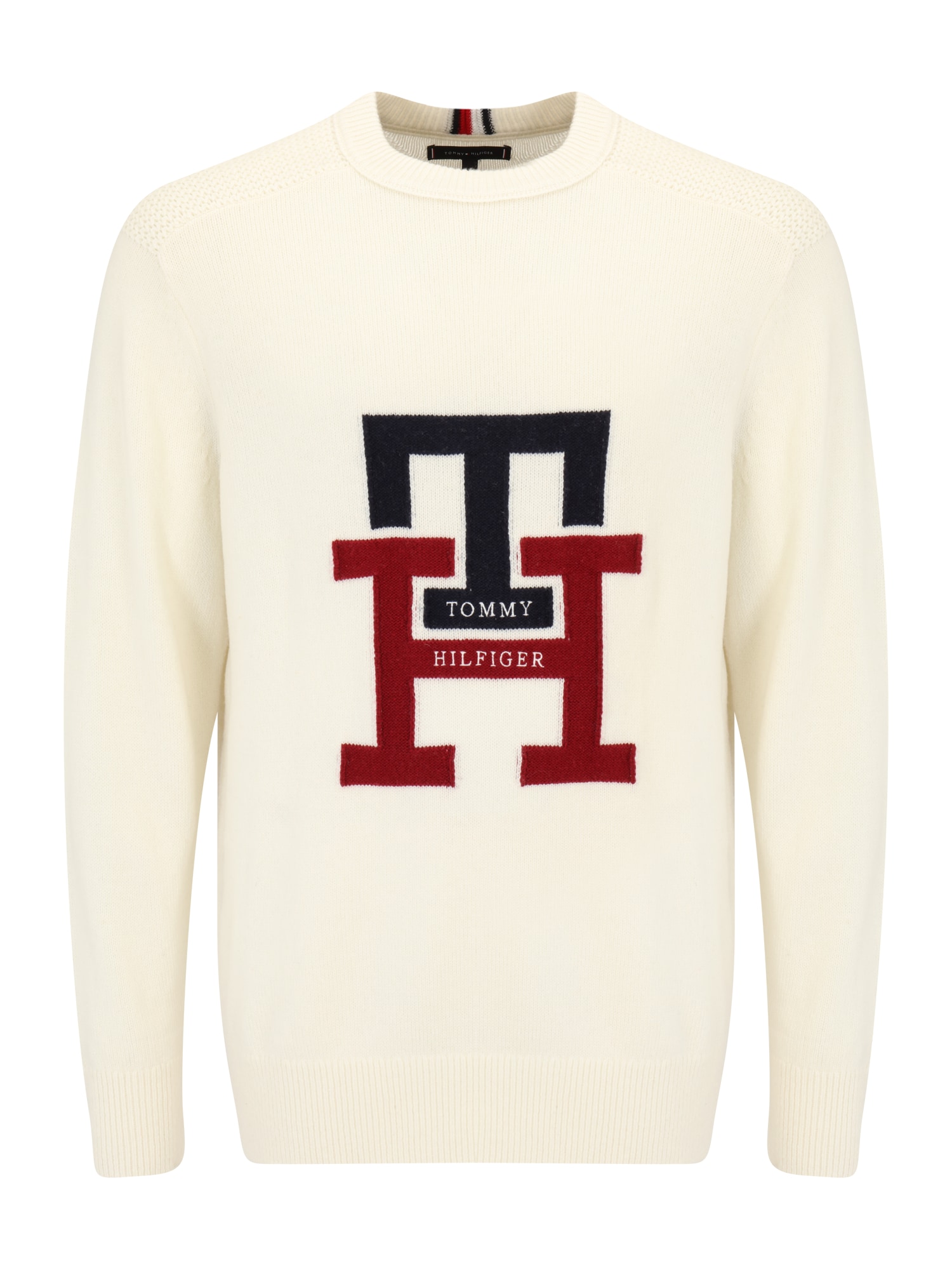 Tommy Hilfiger Big & Tall Pulover  nočno modra / temno rdeča / volneno bela