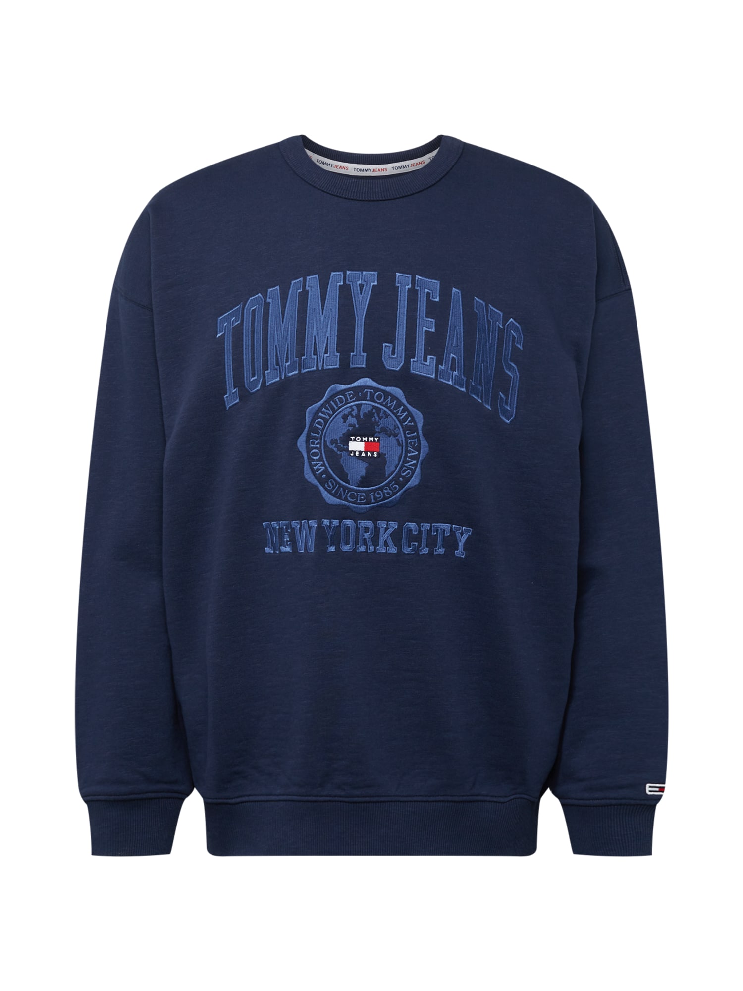 Tommy Jeans Majica  modra / mornarska / živo rdeča / bela