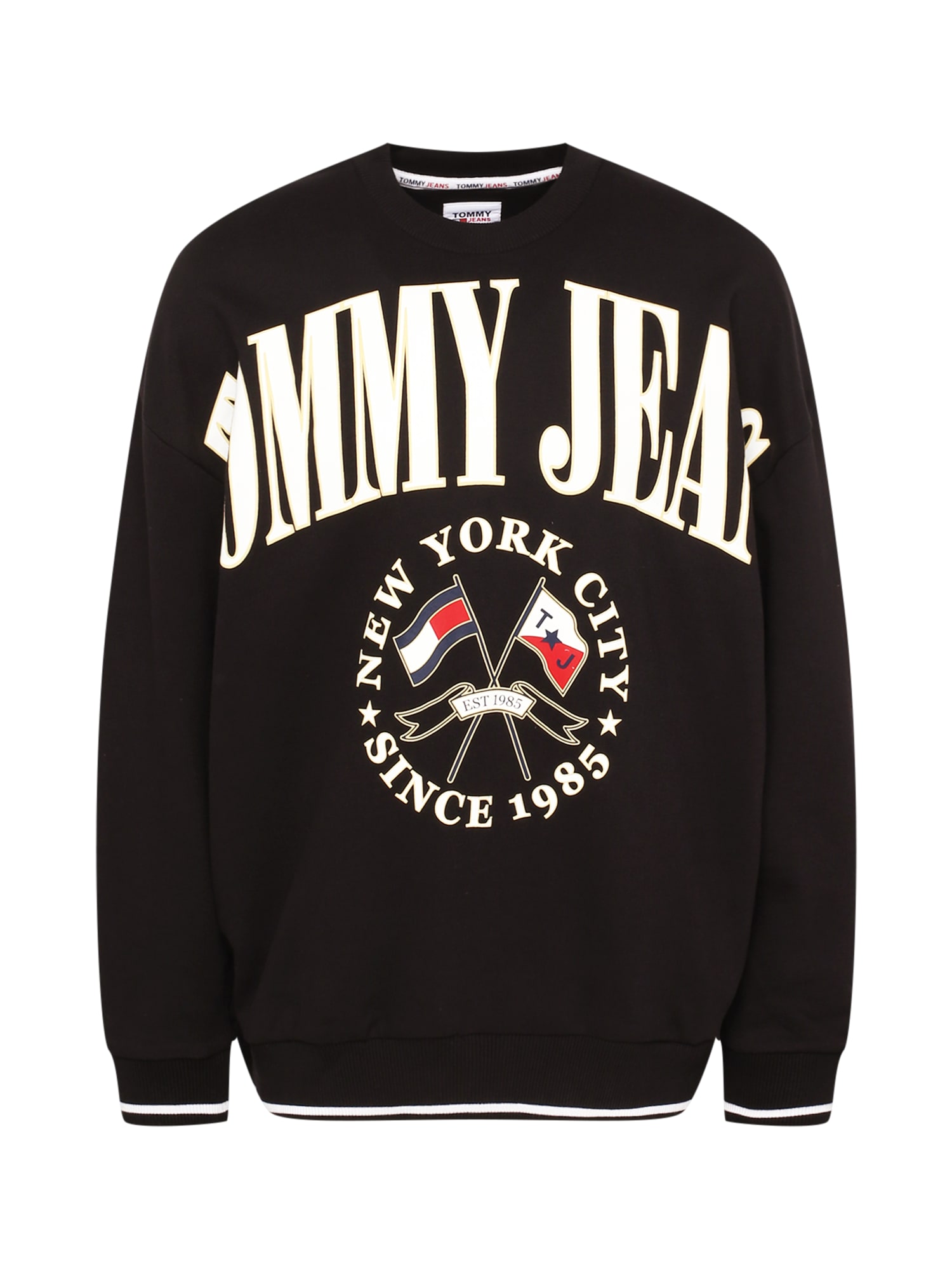 Tommy Jeans Majica  temno modra / živo rdeča / črna / bela