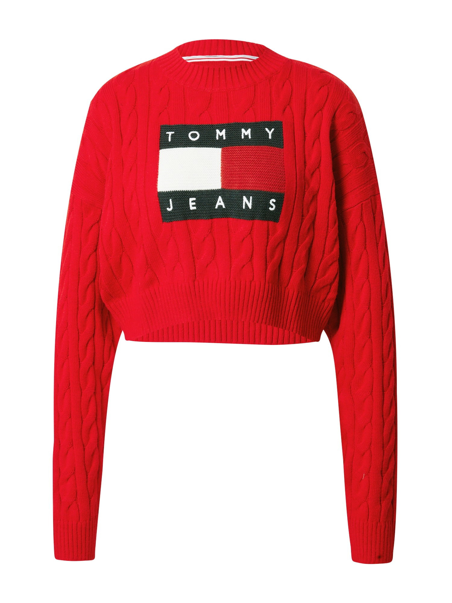 Tommy Jeans Pulover  modra / rdeča / bela