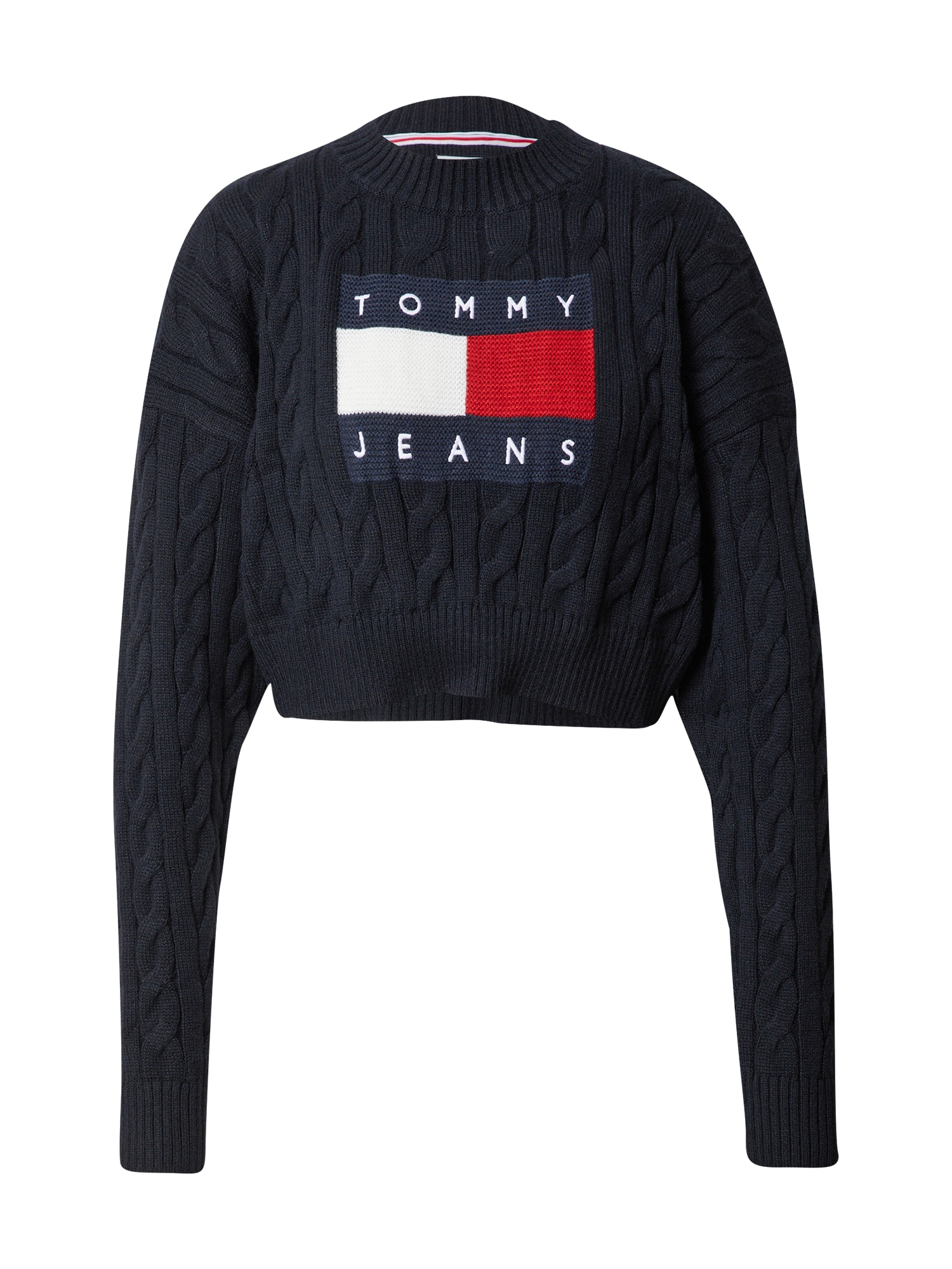 Tommy Jeans Pulover  mornarska / rdeča / črna / bela