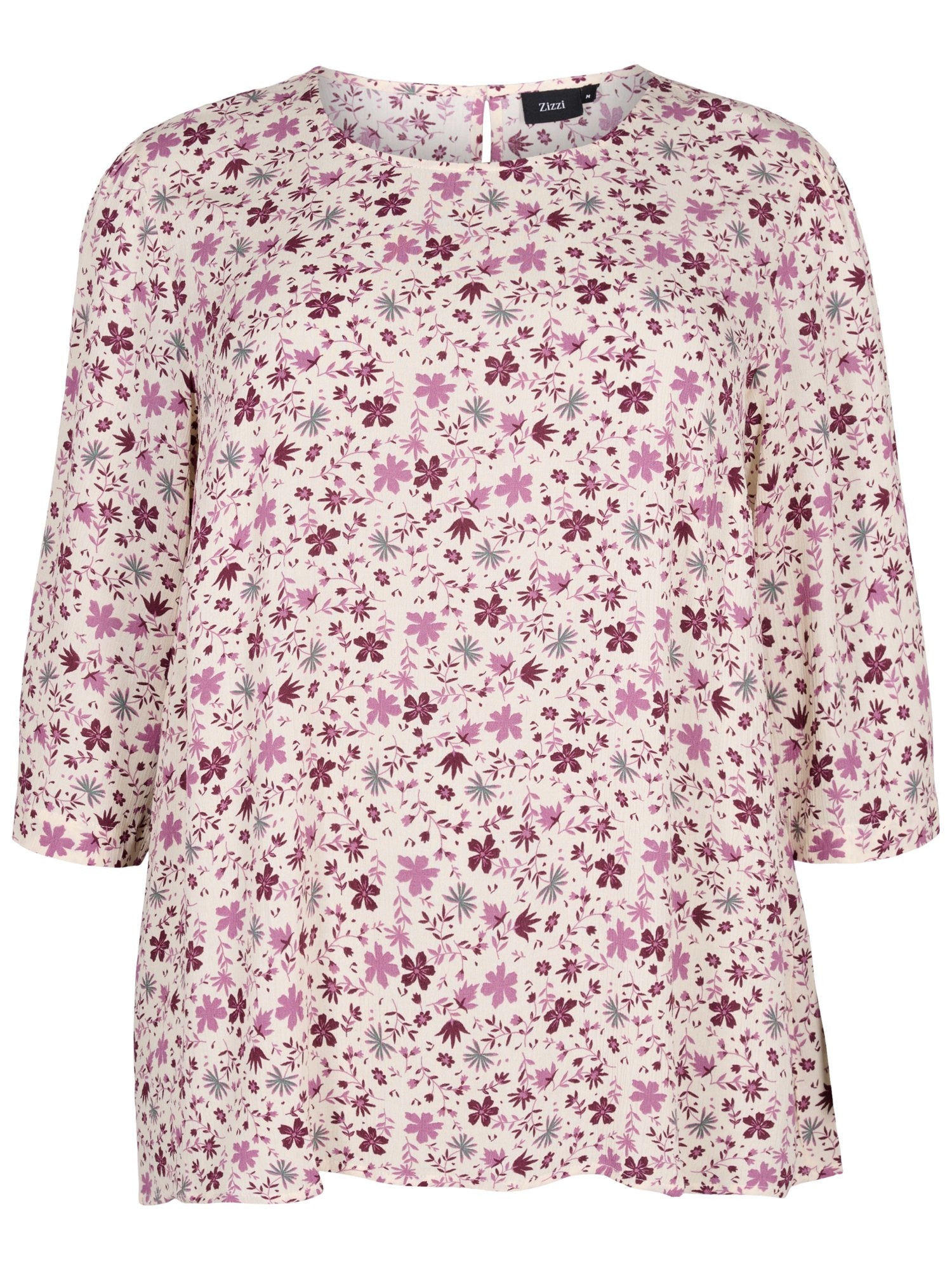 Zizzi Bluza 'Rose'  pastelno zelena / lila / jagoda / bela