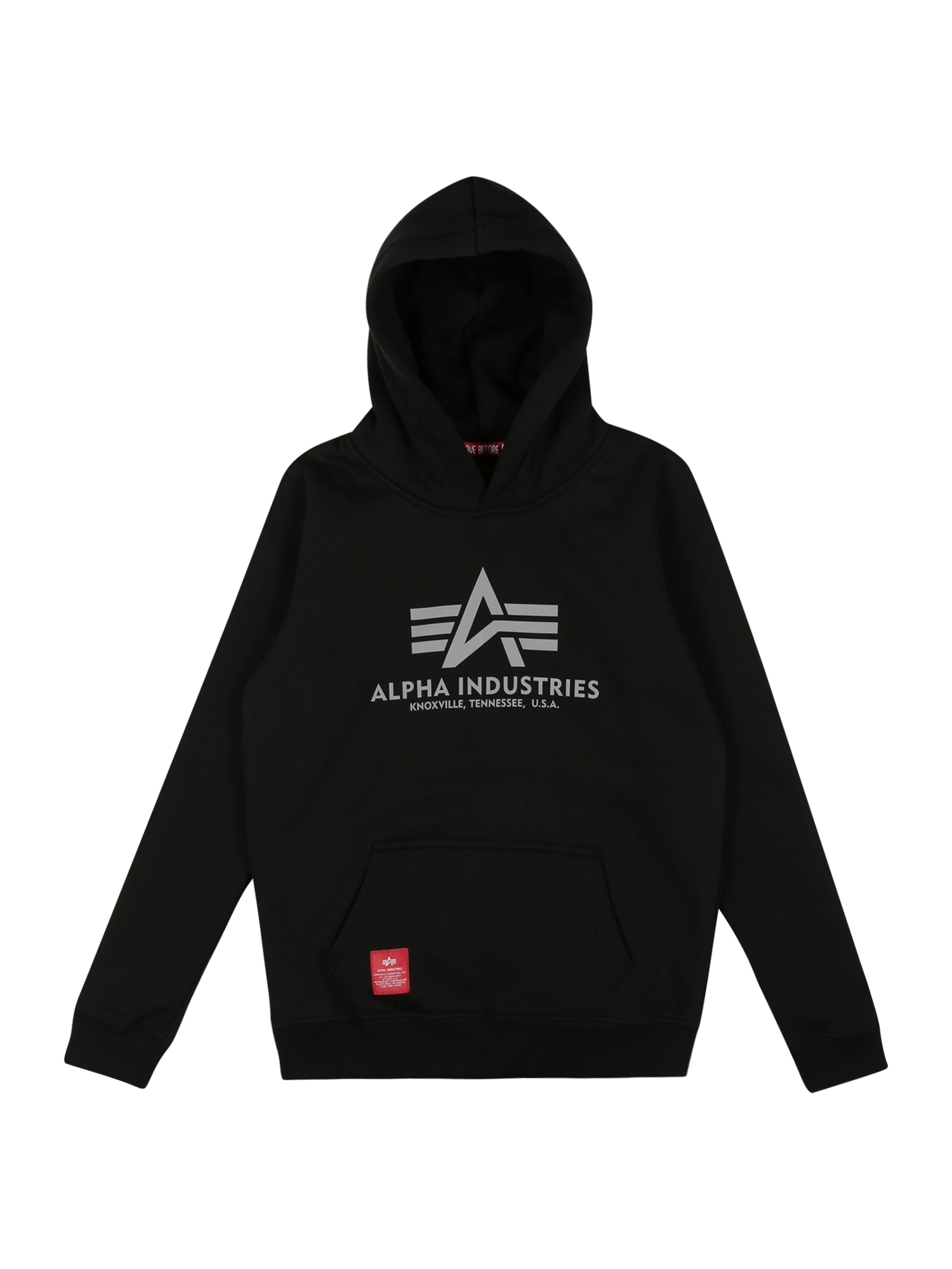 ALPHA INDUSTRIES Majica  siva / rdeča / črna