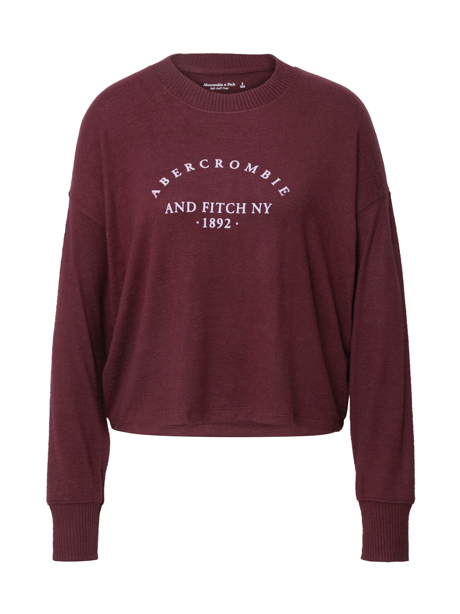 Abercrombie & Fitch Majica  burgund / bela