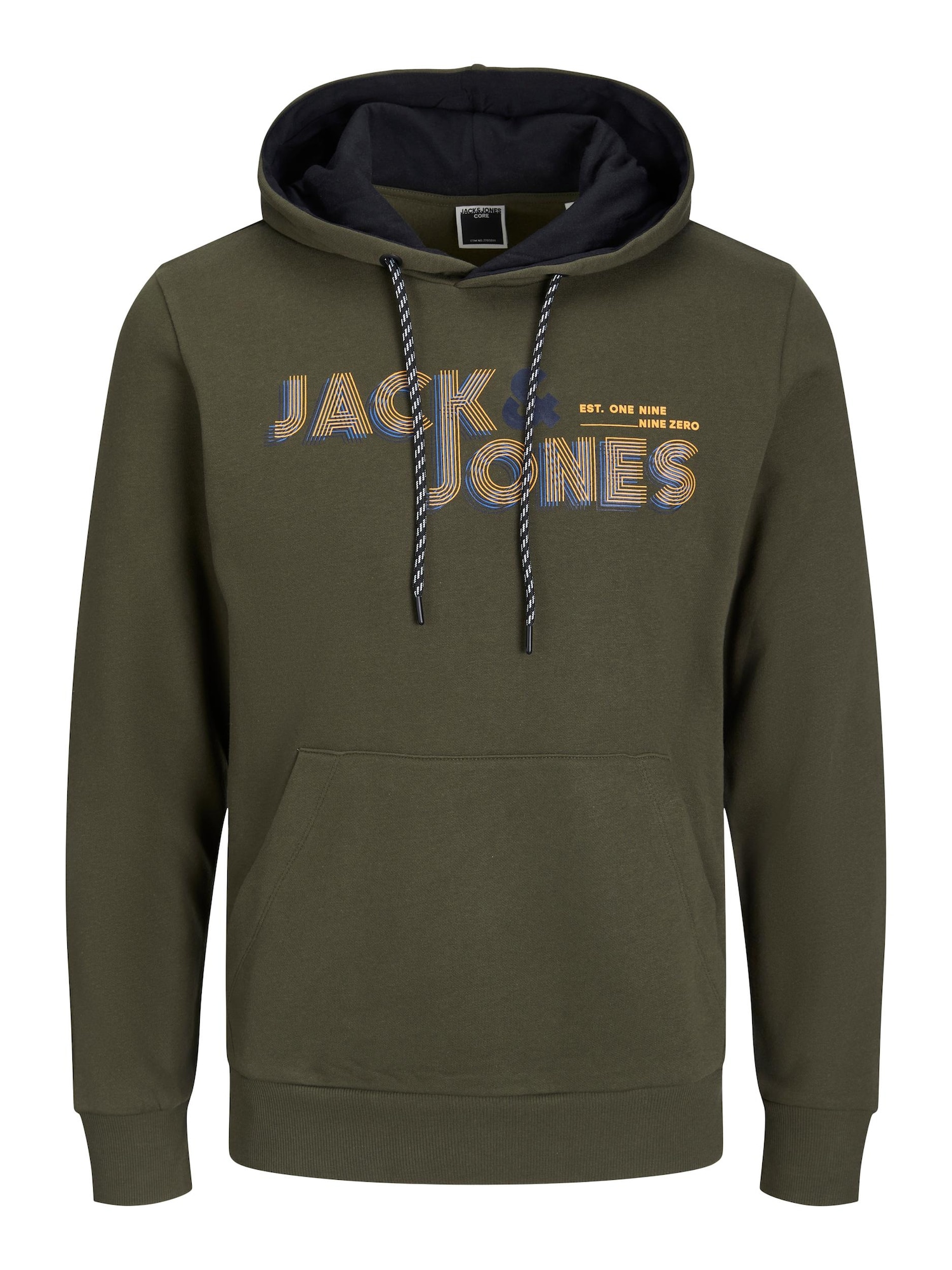 JACK & JONES Majica 'Friday'  marine / kaki / oranžna / bela