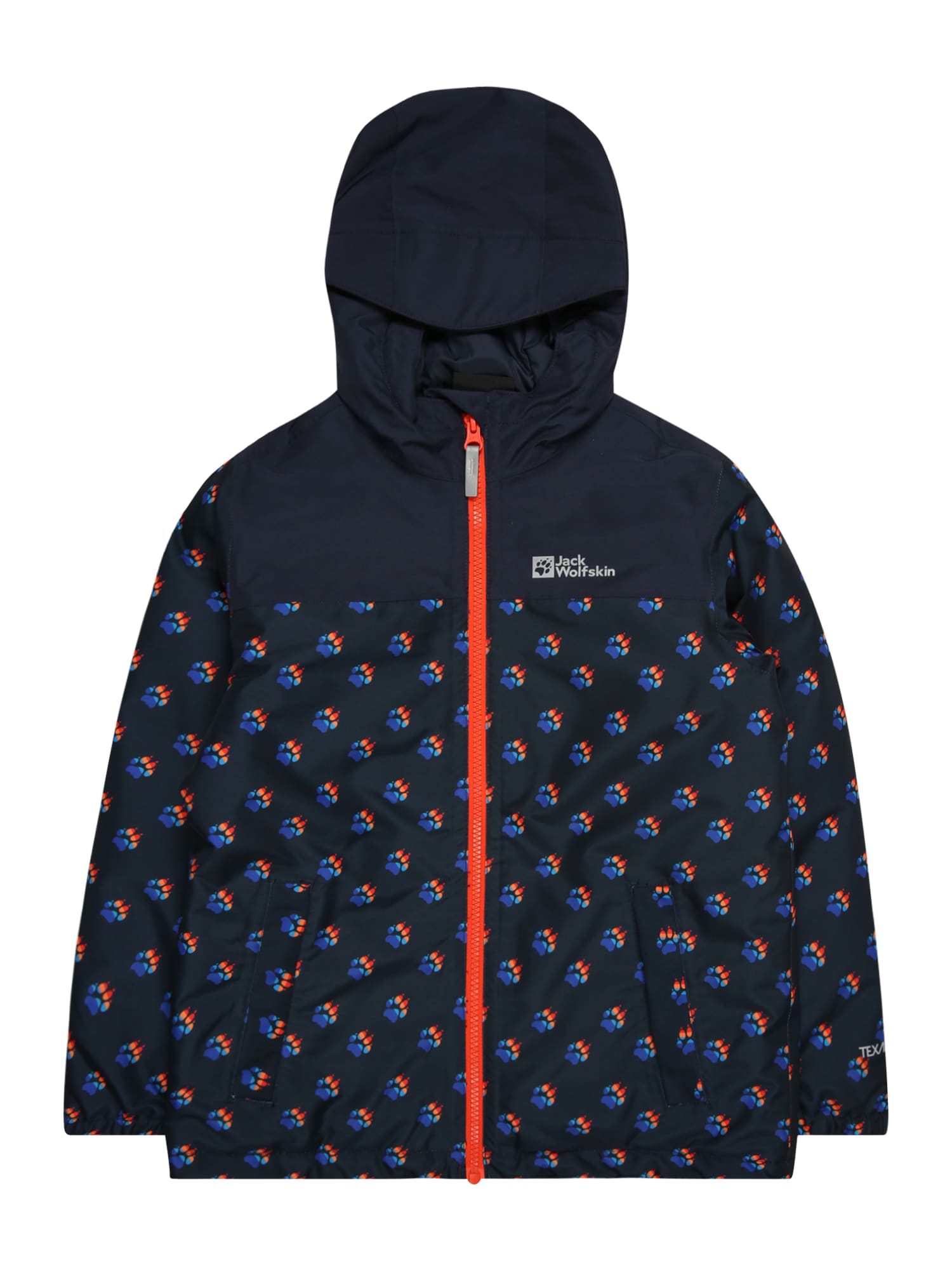 JACK WOLFSKIN Zunanja jakna  modra / mornarska / oranžna / rdeča