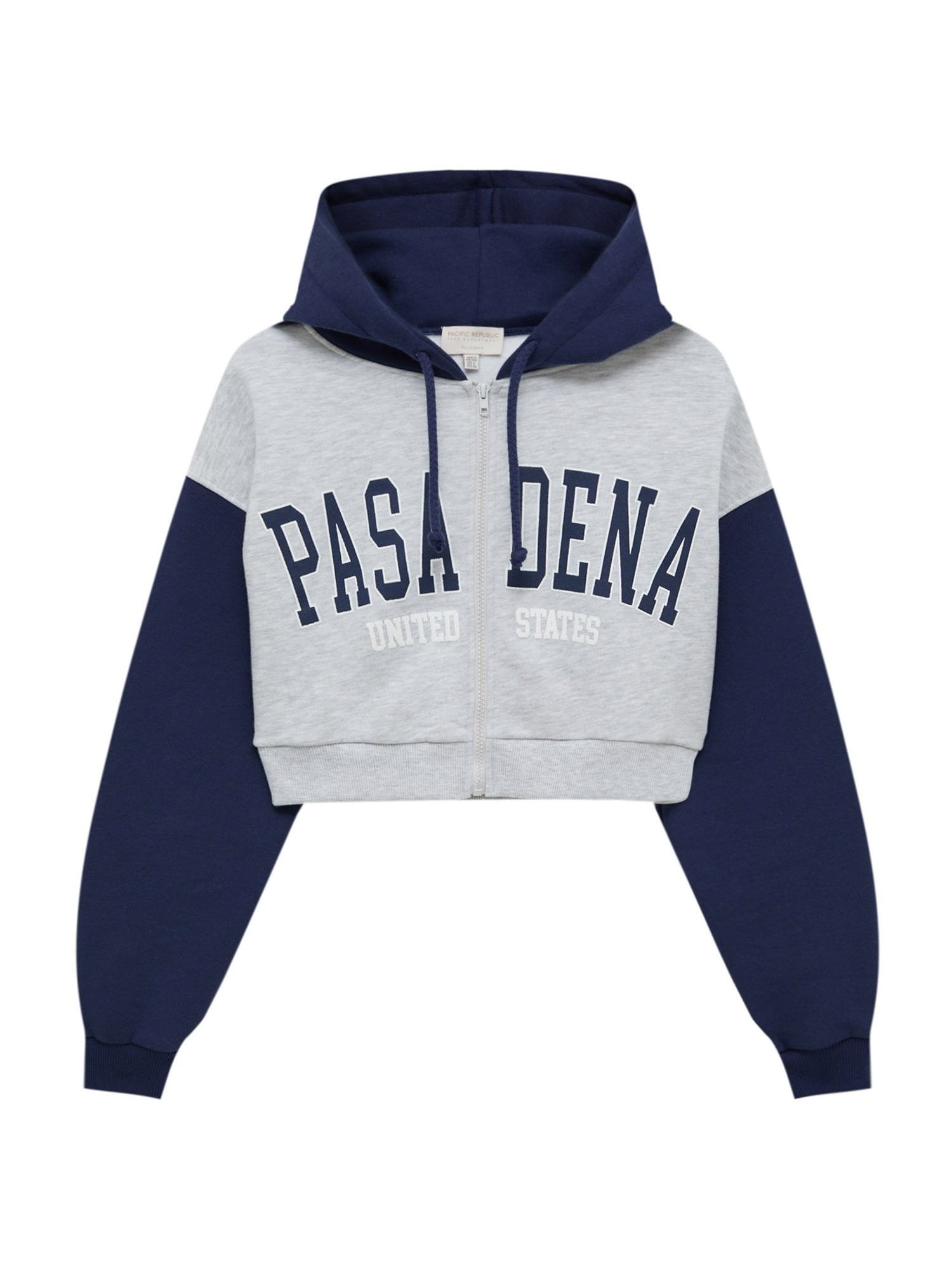 Pull&Bear Jopa na zadrgo  marine / pegasto siva / bela