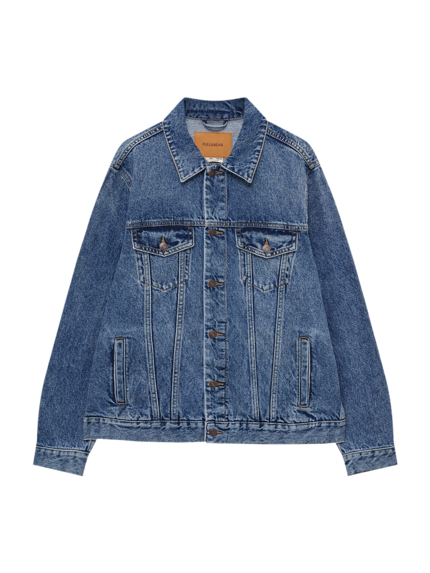 Pull&Bear Prehodna jakna  moder denim