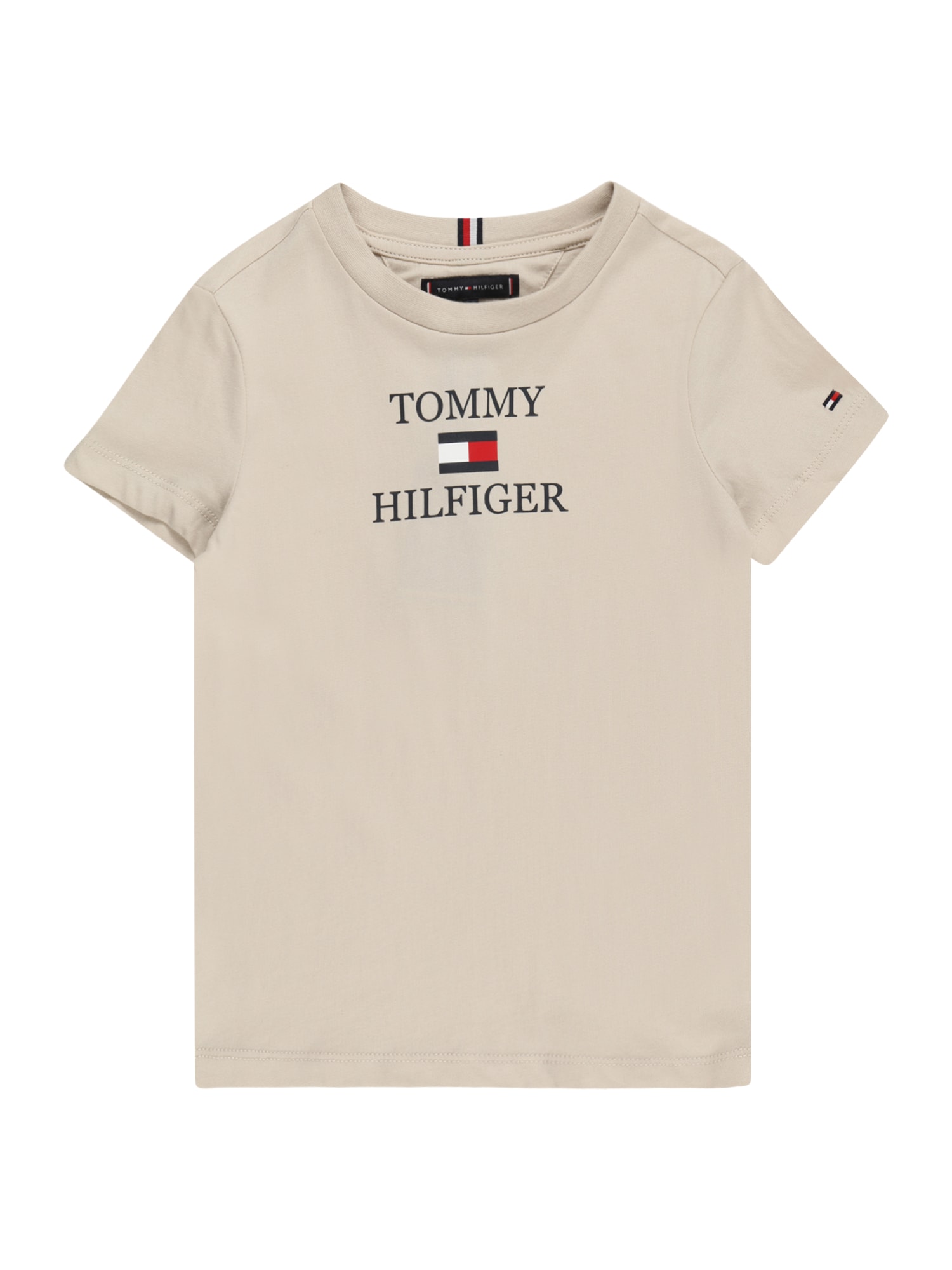 TOMMY HILFIGER Majica  bež / mornarska / rdeča / bela