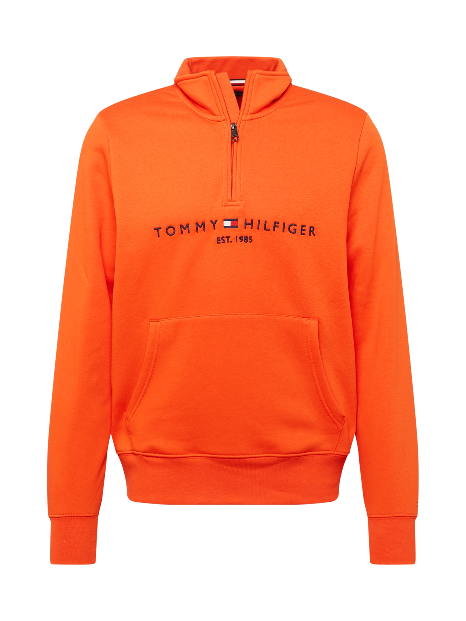 TOMMY HILFIGER Majica  mornarska / temno oranžna / rdeča / bela