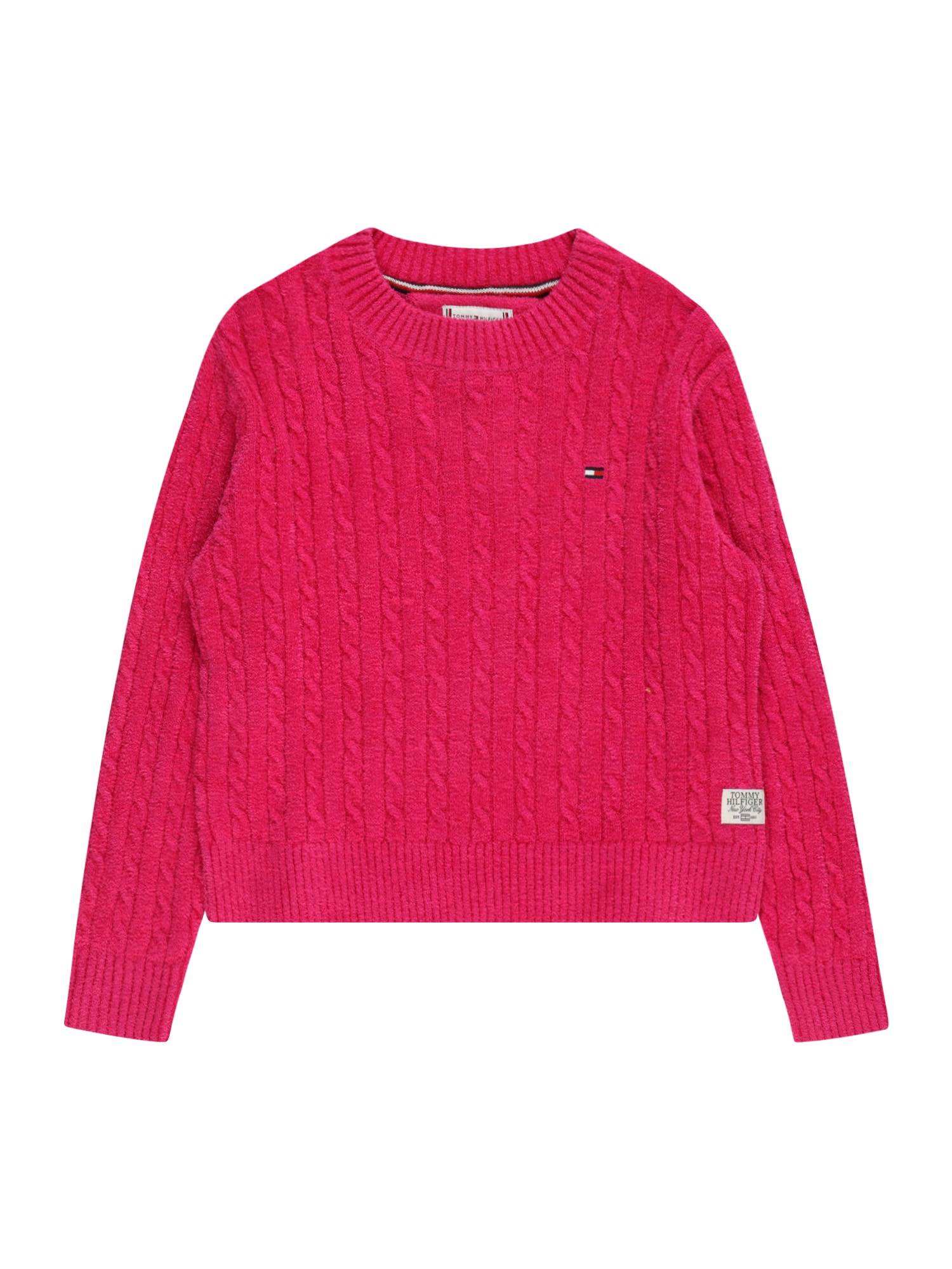 TOMMY HILFIGER Pulover 'CHENILLE'  fuksija