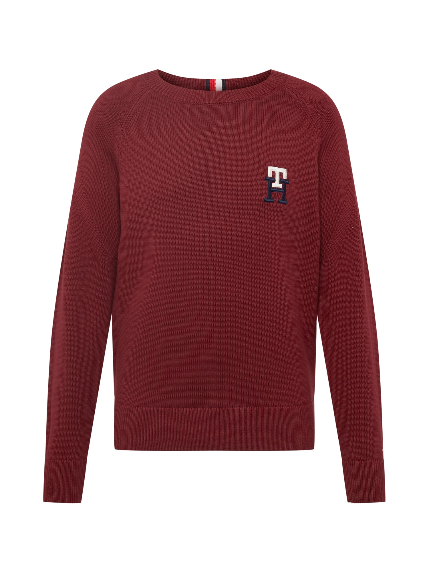 TOMMY HILFIGER Pulover  mornarska / bordo / bela